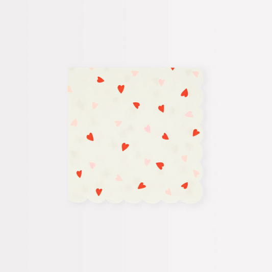 Children's small napkins Heart Pattern