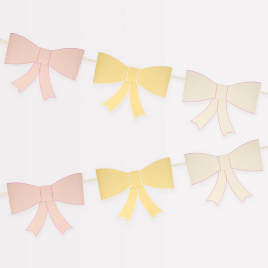 Children's 3D Pastel garland with bows