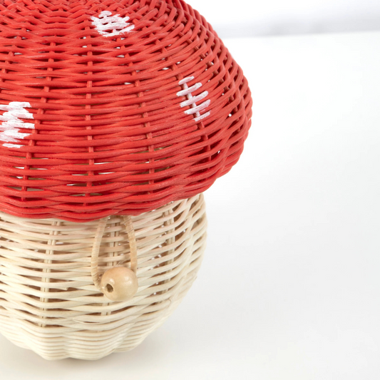 Children's bamboo mushroom basket