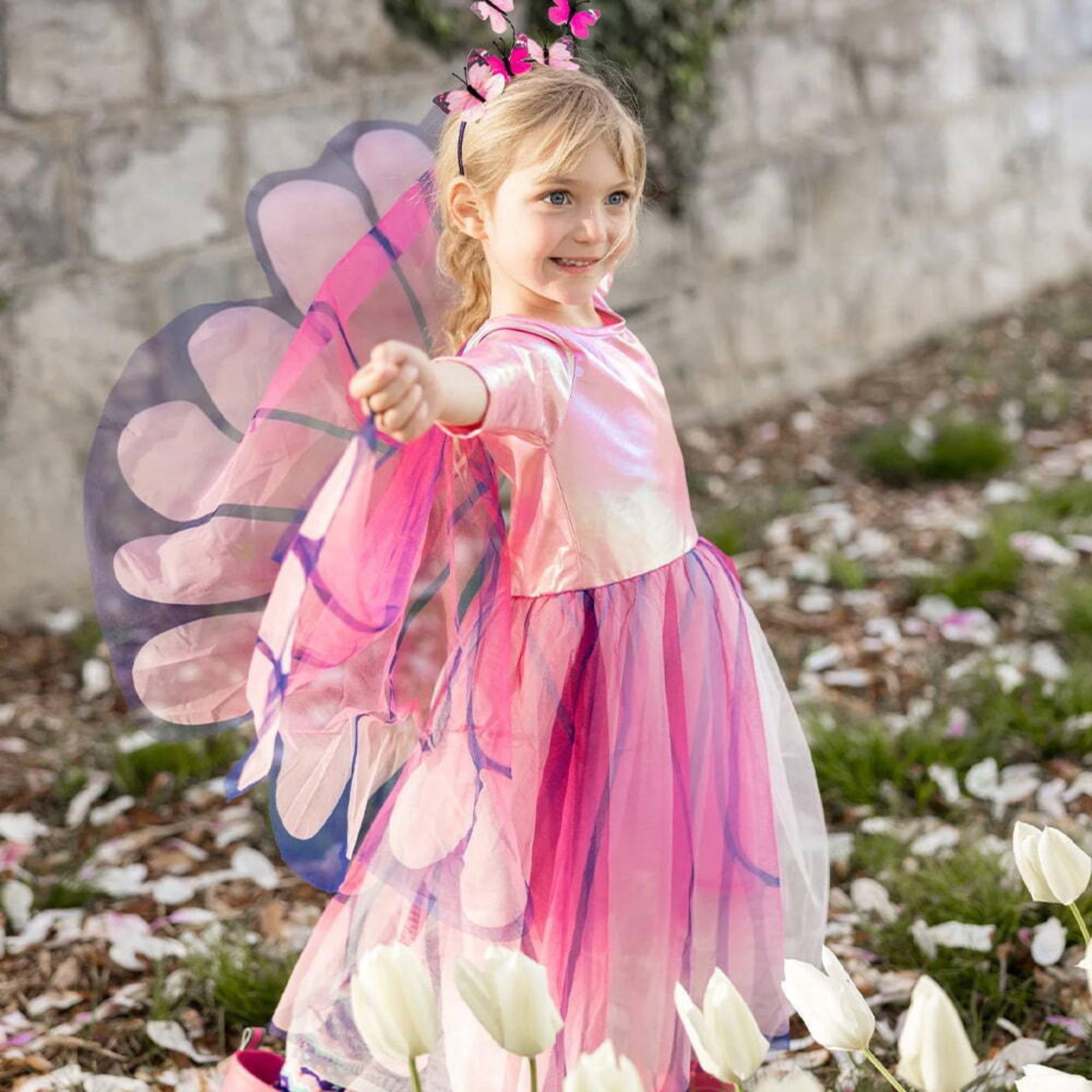 Παιδική αποκριάτικη στολή Πεταλούδα ροζ-φούξια Great Pretenders