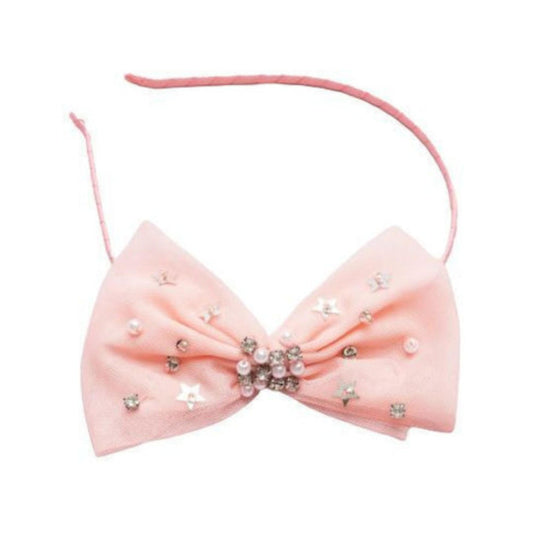 Παιδική στέκα μαλλιών Boutique Ροζ φιογκάκι