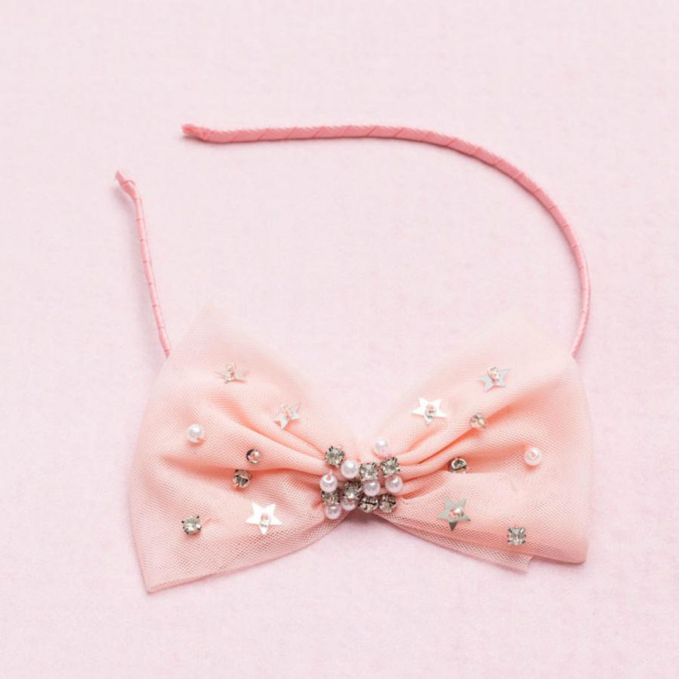 Boutique Hairband Pink Bow