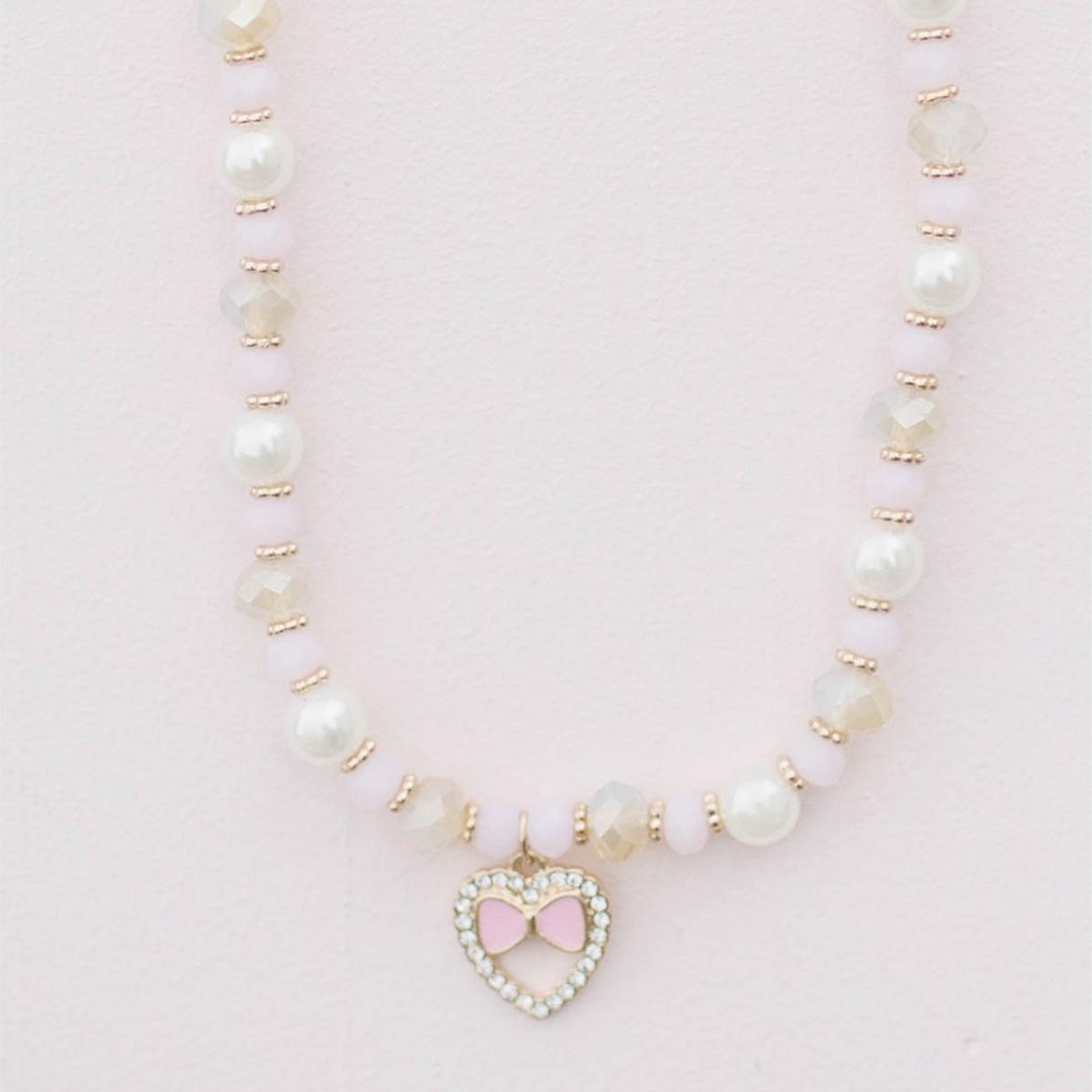 Boutique Heart Necklace with Bow