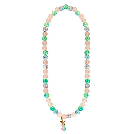 Superstar necklace pink-turquoise