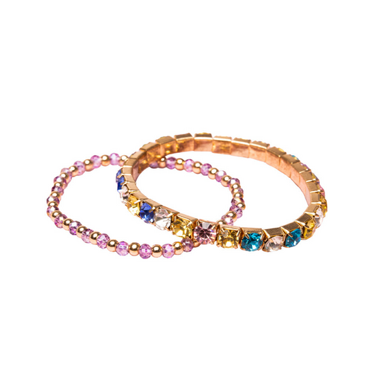 Girls set of 2 bracelets with gems