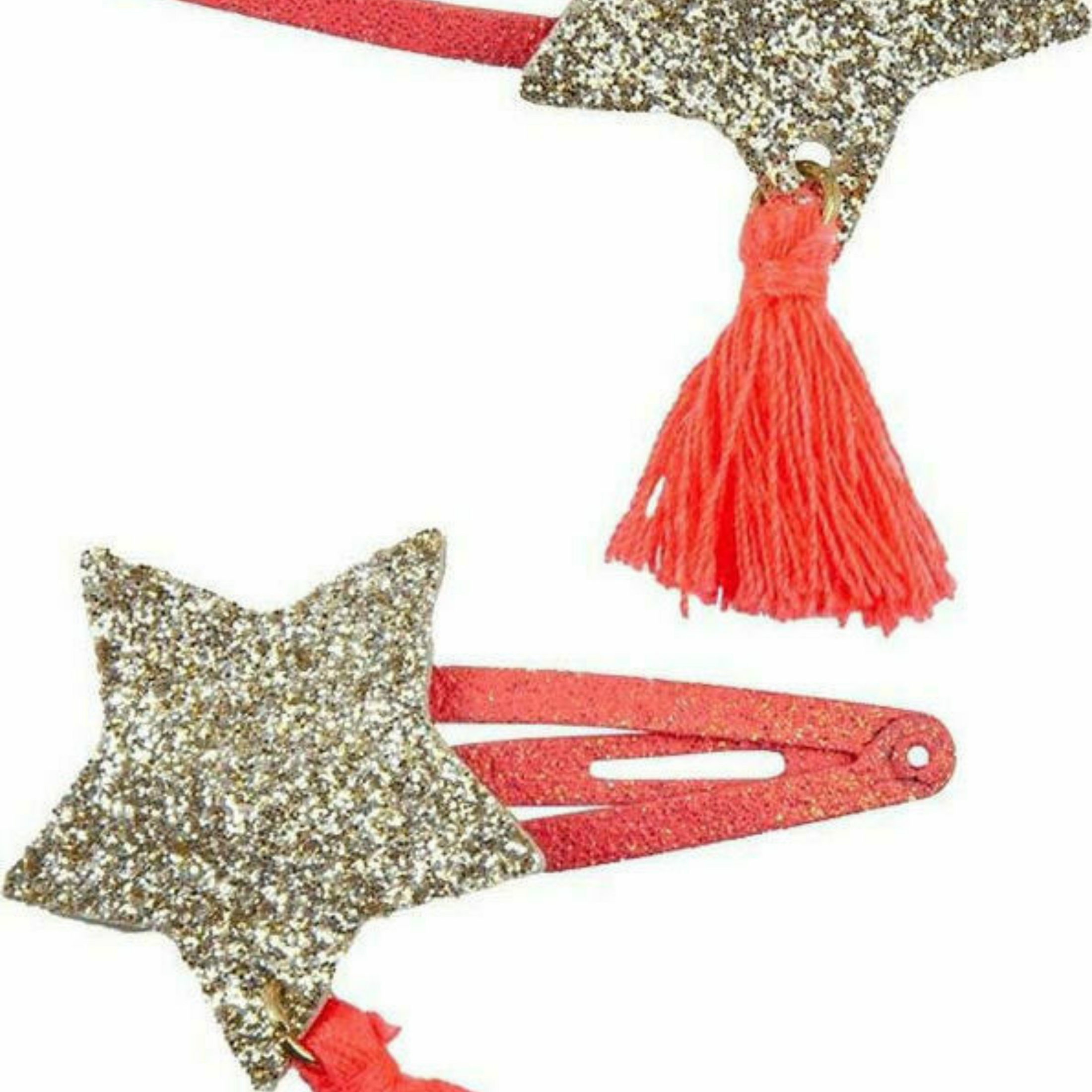 Girls hair clips Stars with tassels