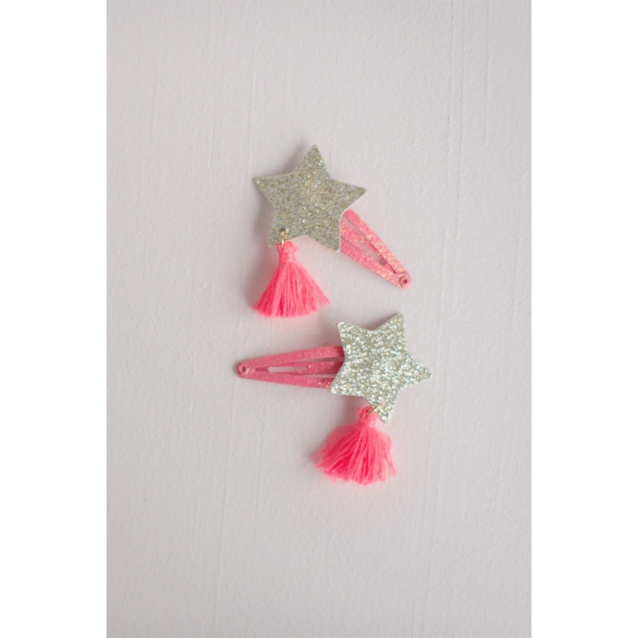 Girls hair clips Stars with tassels