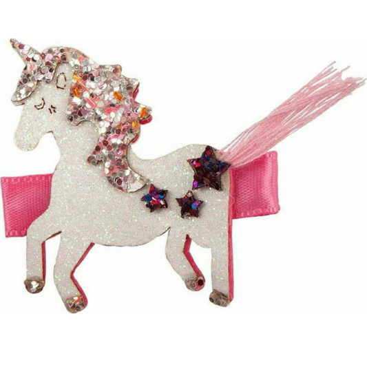 Girls hair clip Unicorn glitter