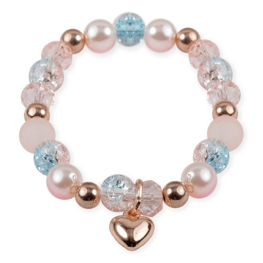 Girls Pearl-Heart Bracelet