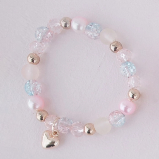 Girls Pearl-Heart Bracelet