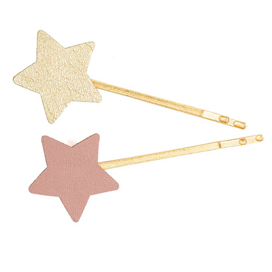 Children's hair clips rose-gold Star