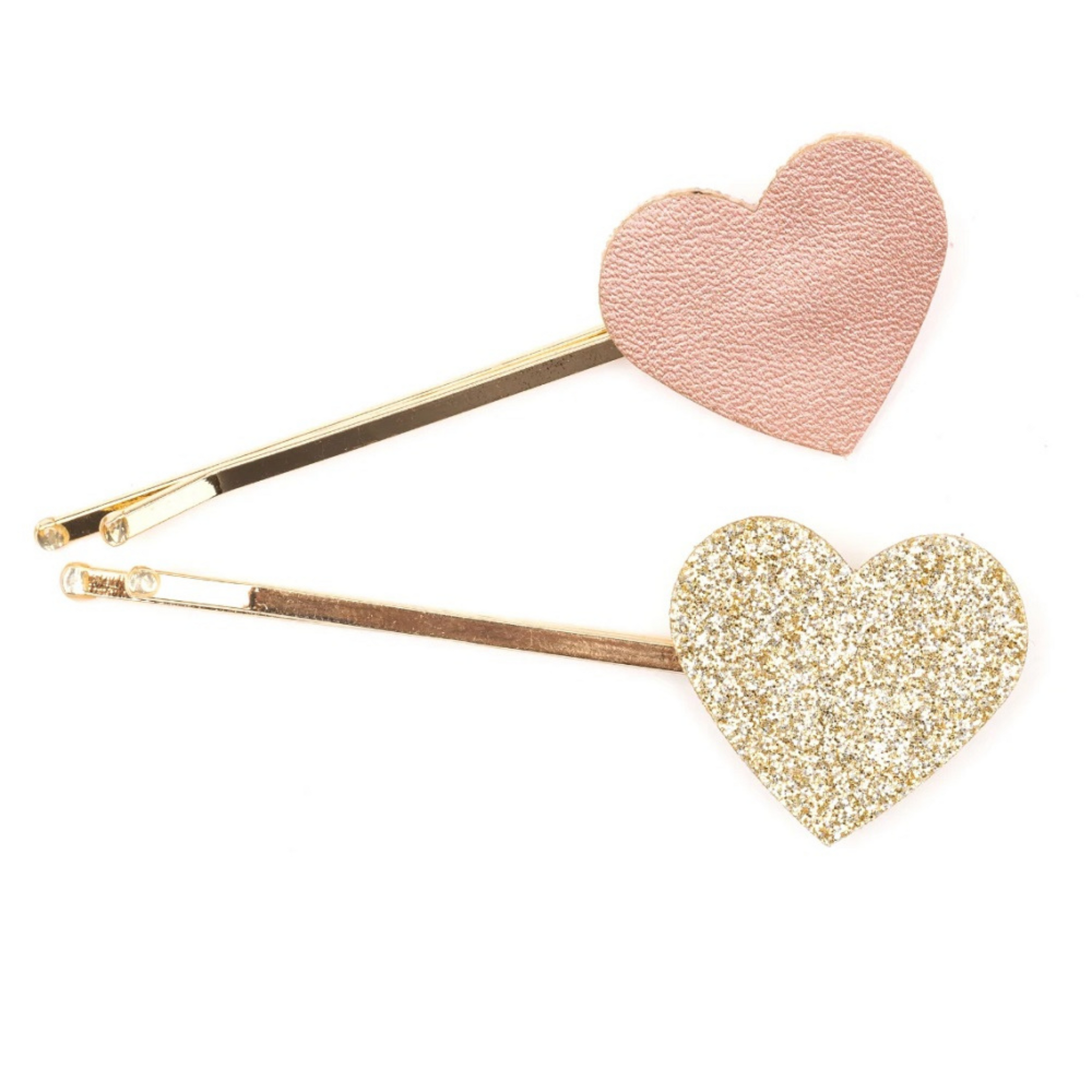 Children's hair clips rose-gold Heart