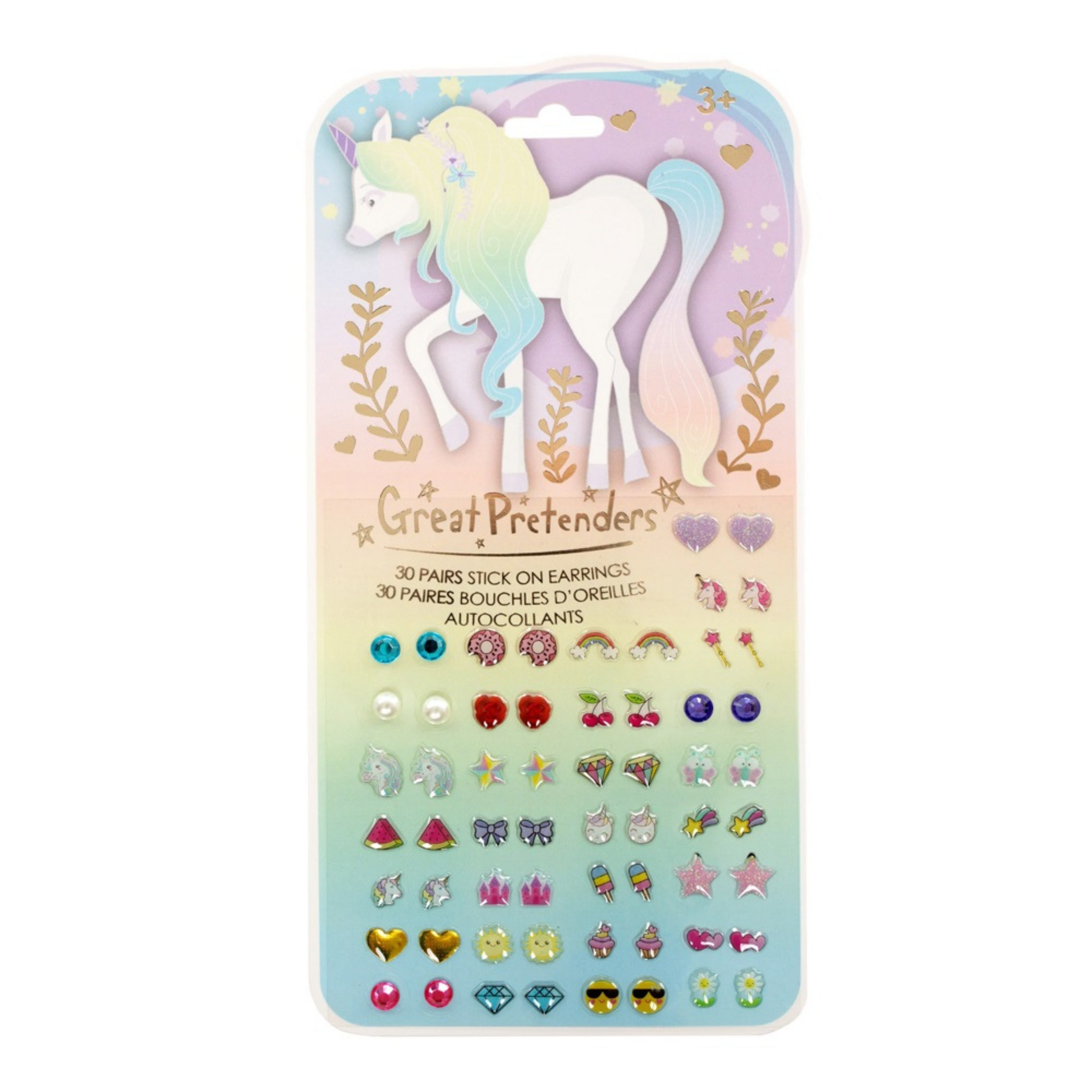 Girls Unicorn sticker earrings