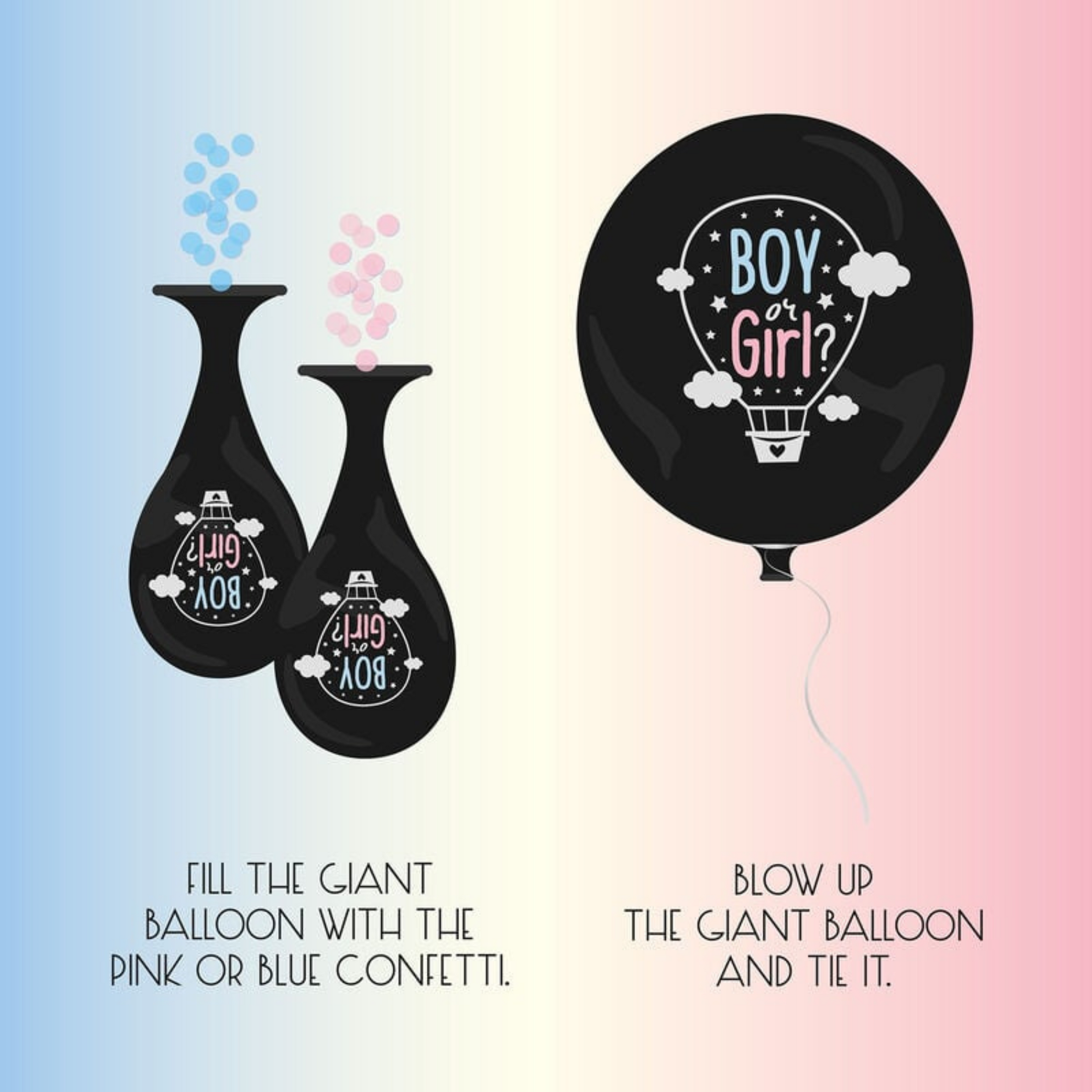 Gender Reveal Party Decoration Set