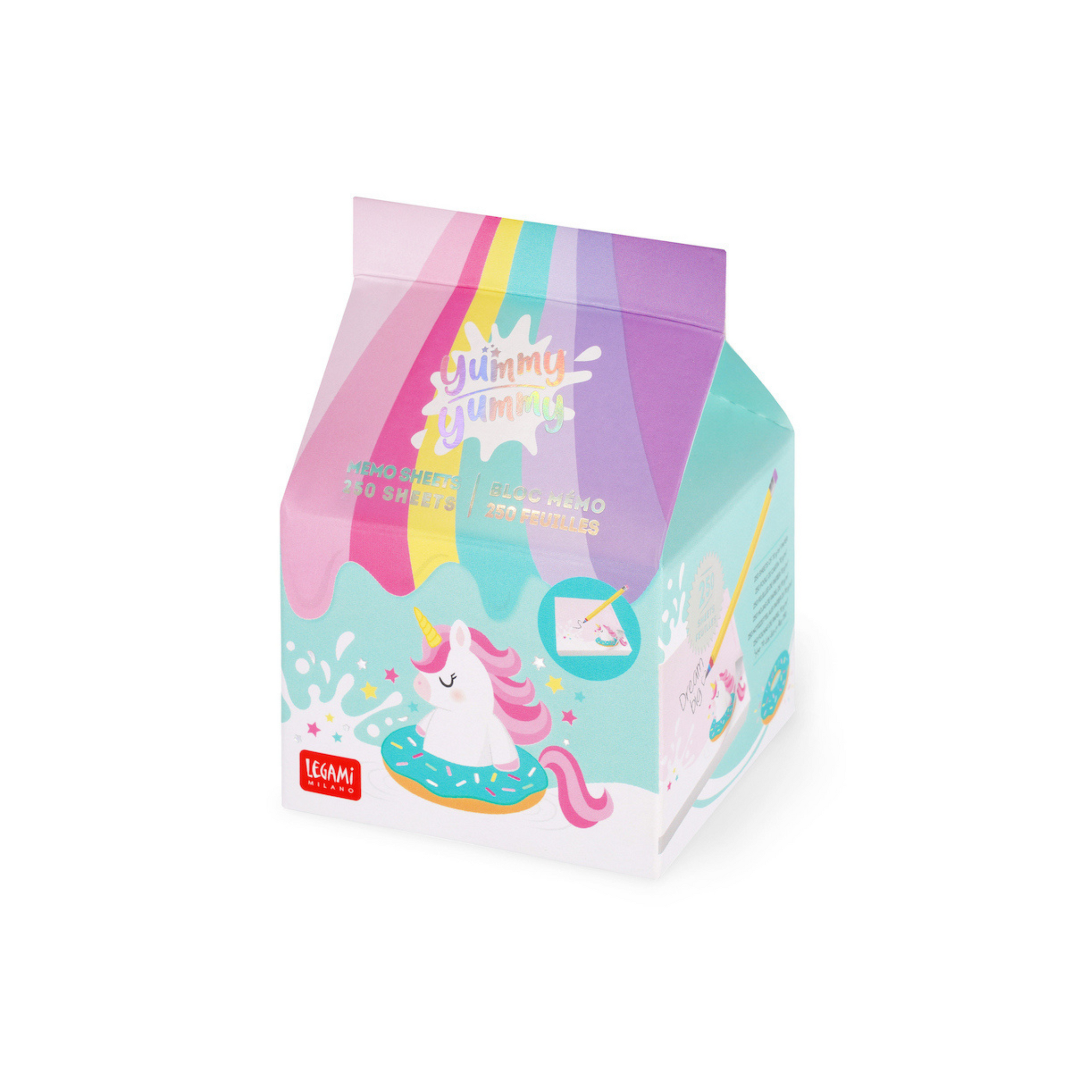 Children's notepads in a cube Unicorn