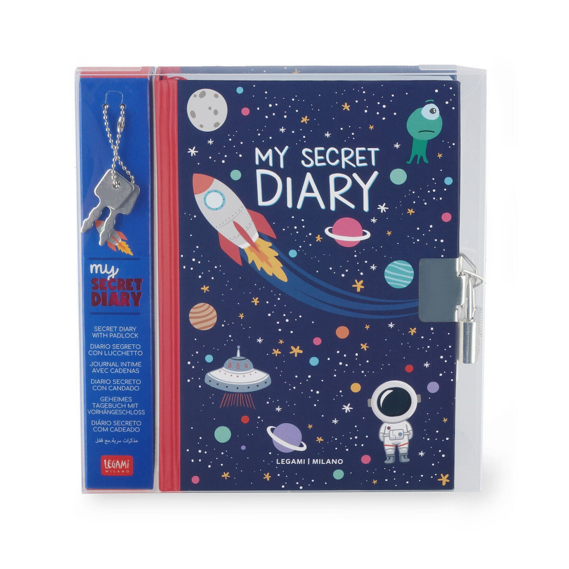 Children's notebook with padlock Space