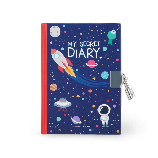 Children's notebook with padlock Space