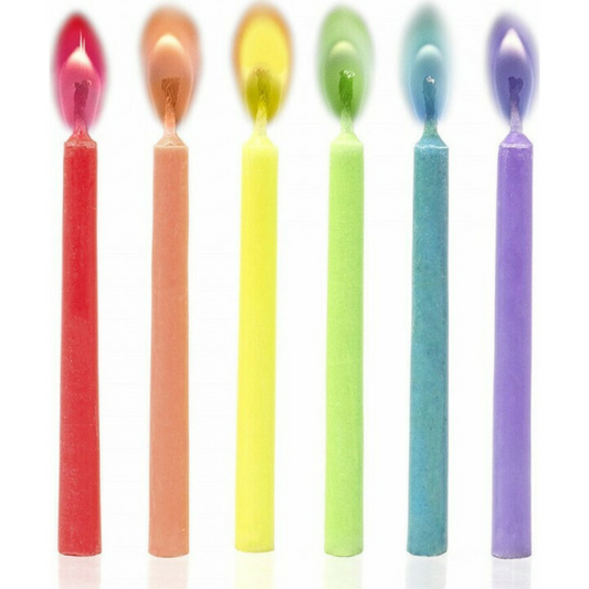 Children's 12 party candles with colored flame