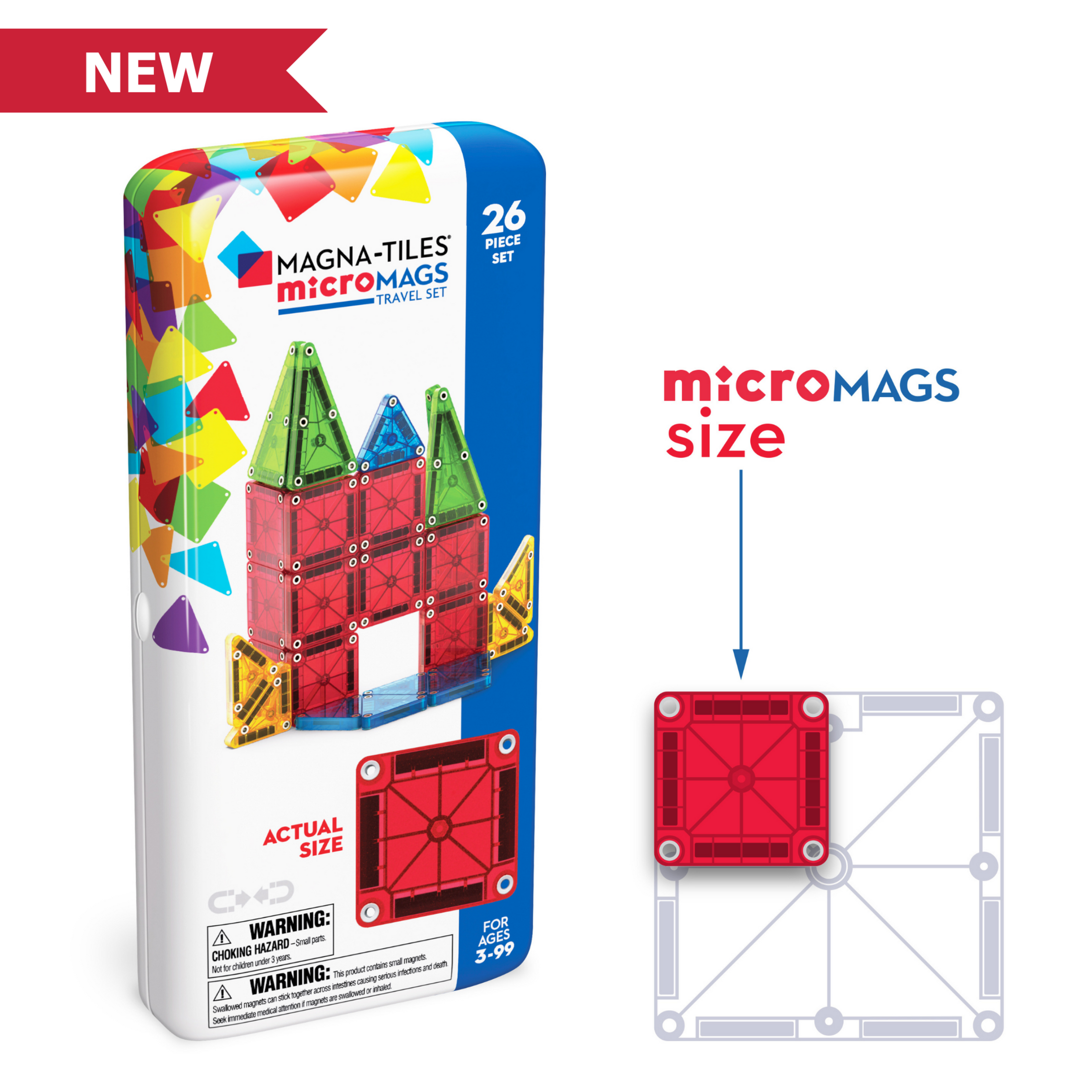 Magnetic Toy microMAgs Travel 26 pieces set