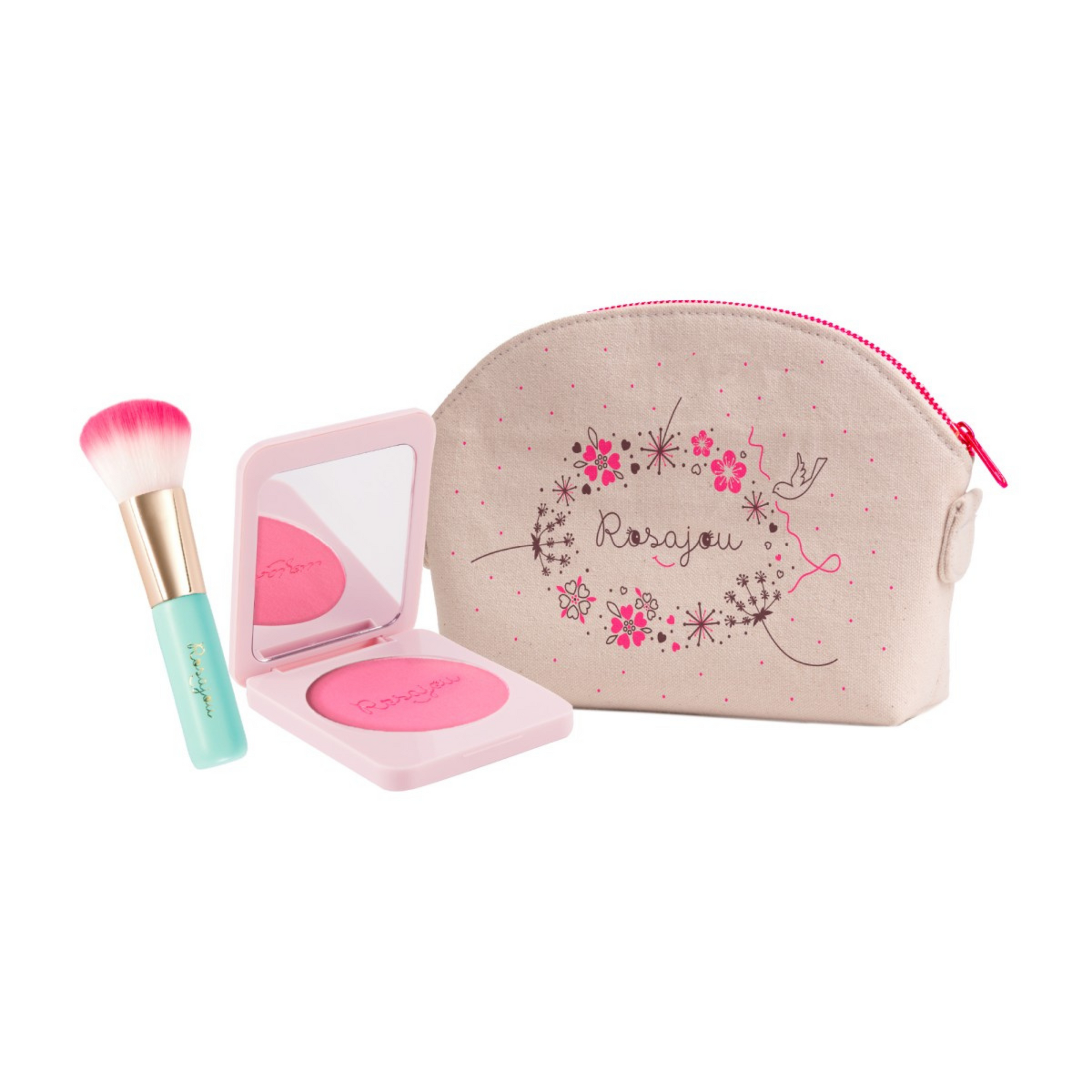 Kids' vanity case with Vegan blush brush