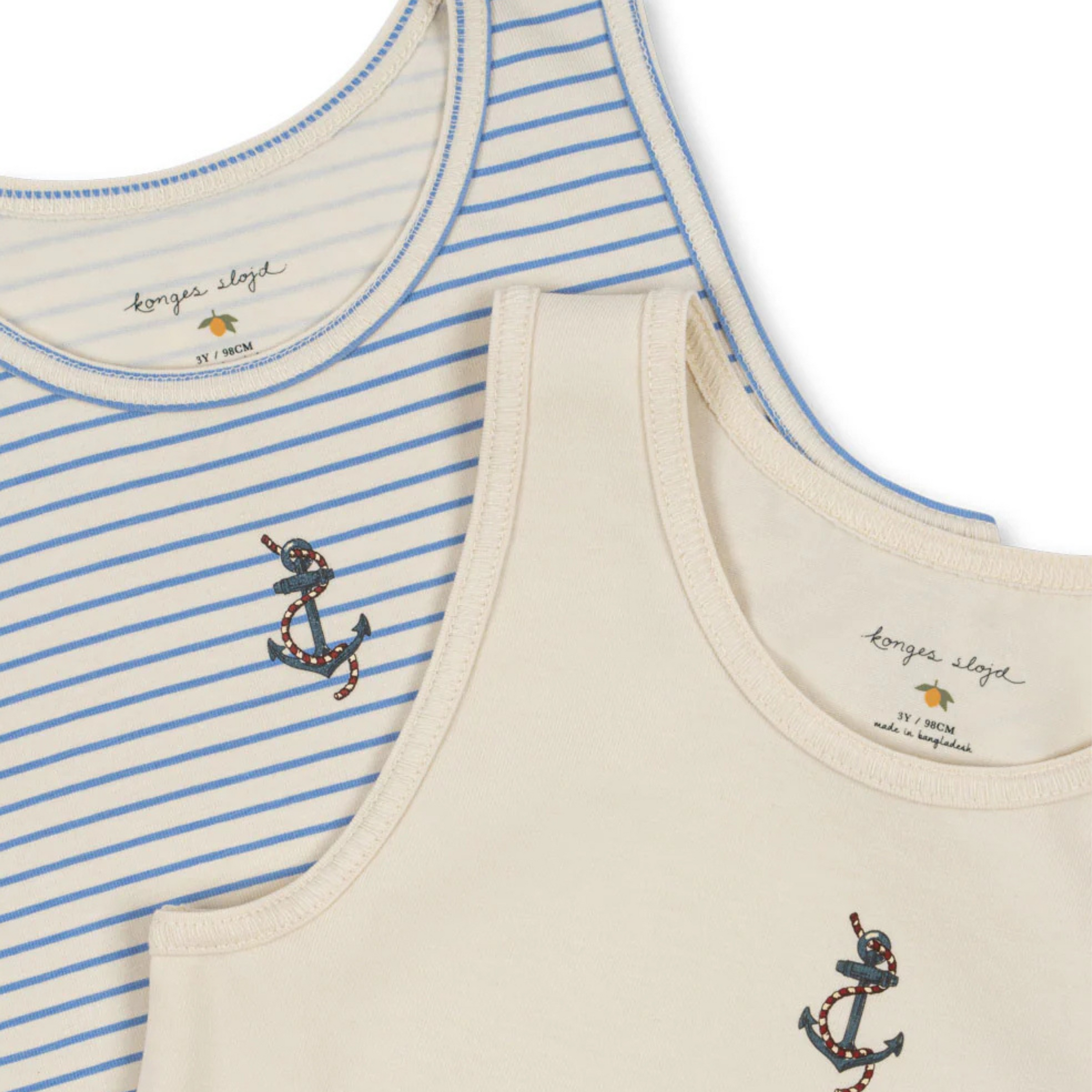 Children's set of 2 T-shirts with straps Stripe Provence