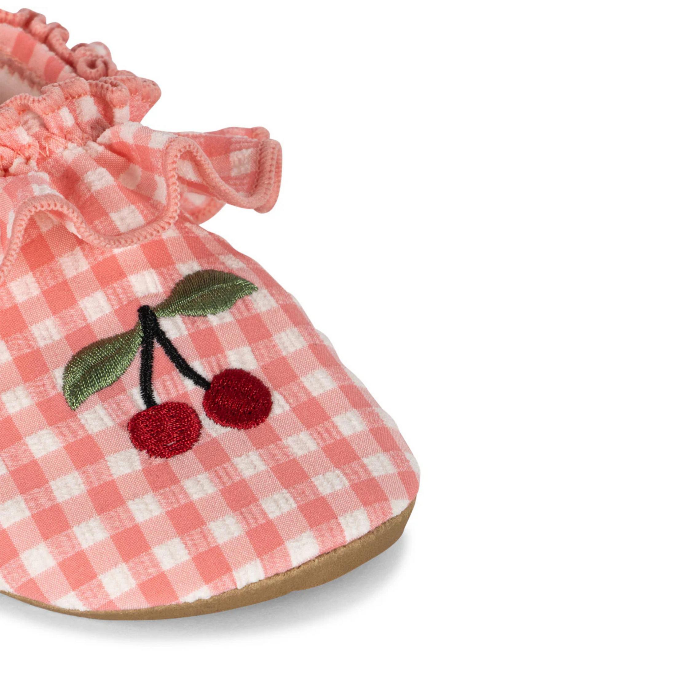 Baby beach shoes with cherries