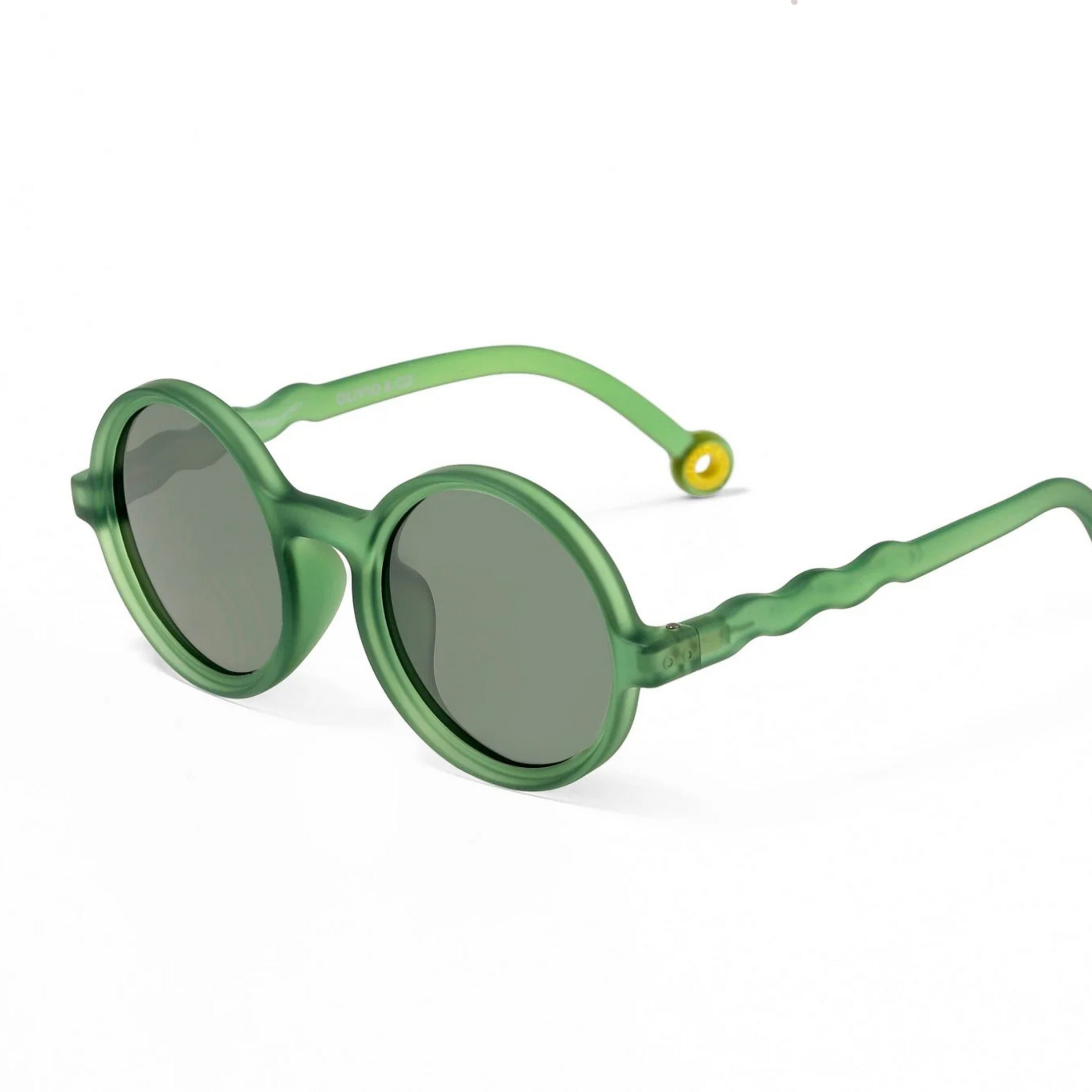 Kids oval sunglasses Terracotta Olive Green