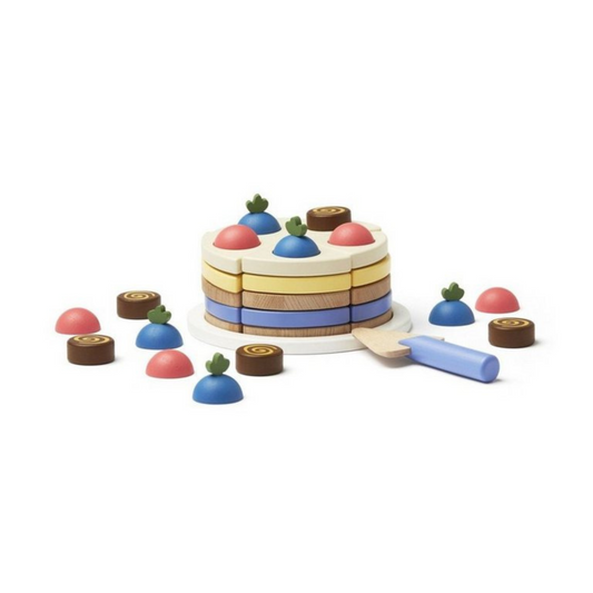 Children's wooden toy cake with layers KIDS HUB