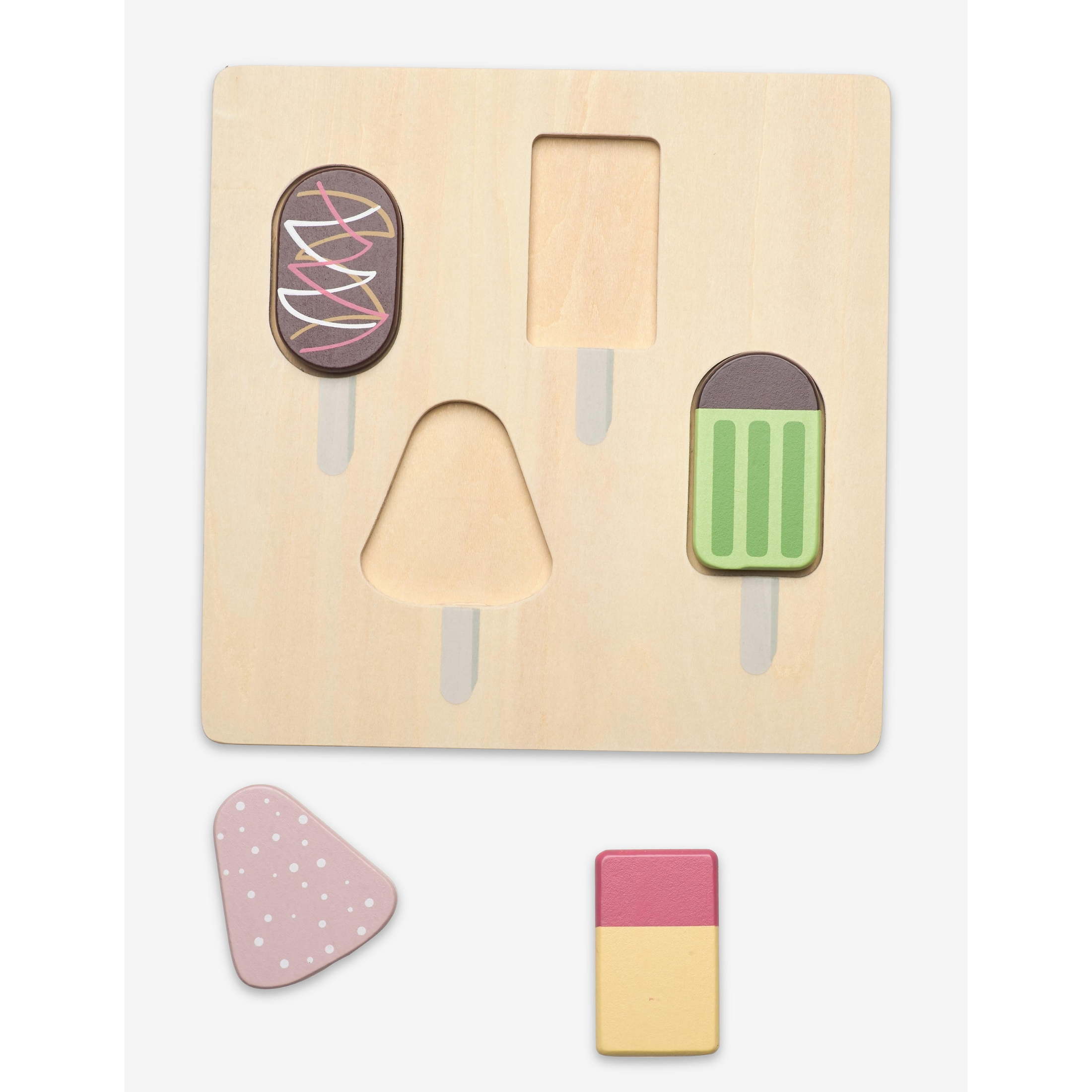 Children's wooden toy Puzzle with wedges Ice cream