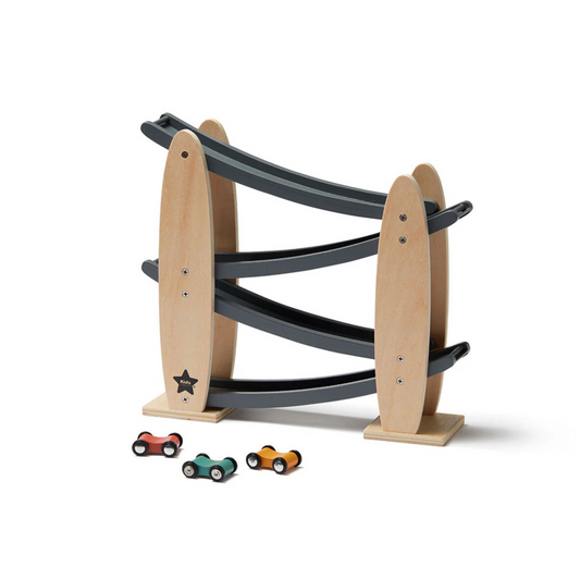 Children's wooden track for toy cars AIDEN