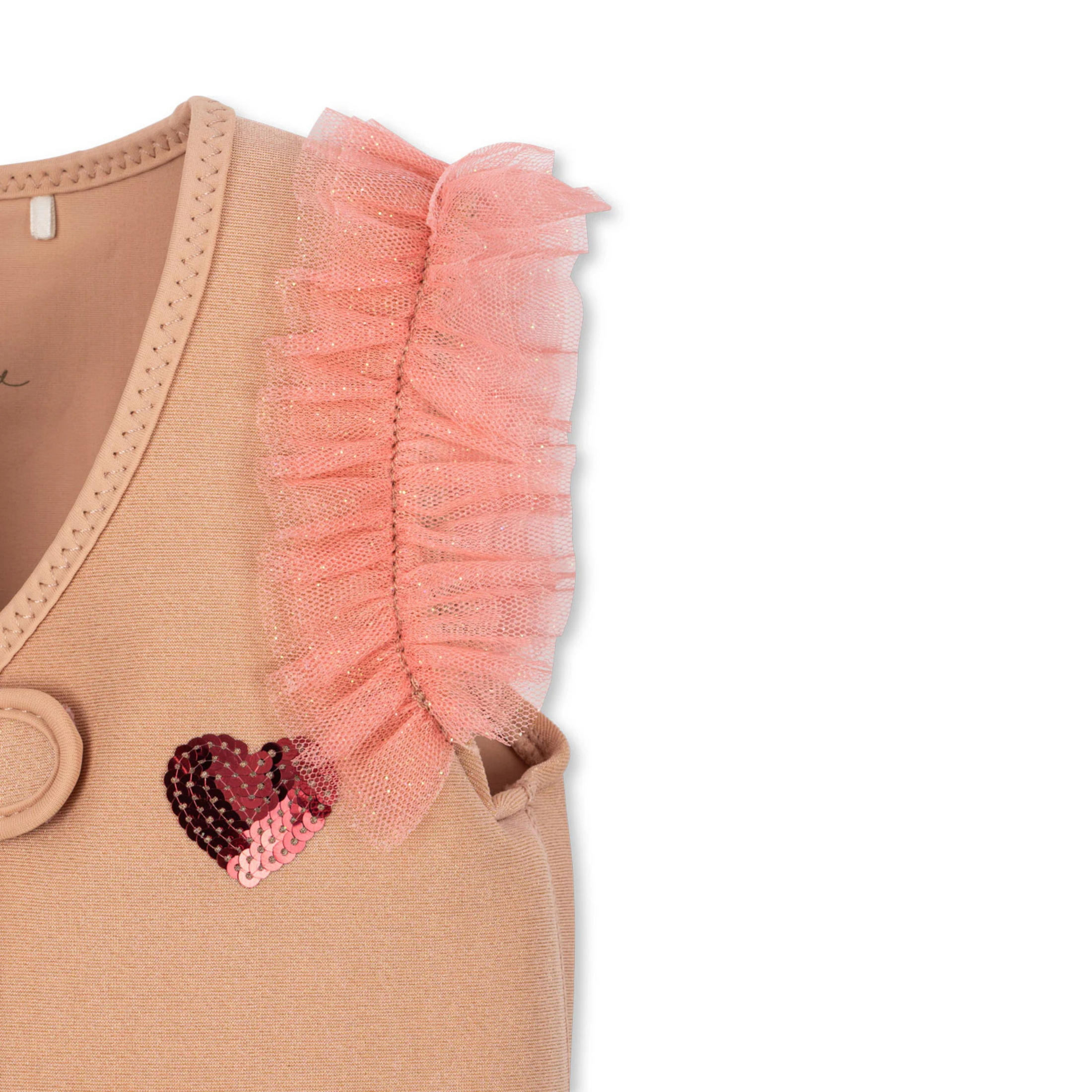 Children's life jacket with frou-frou and cherries