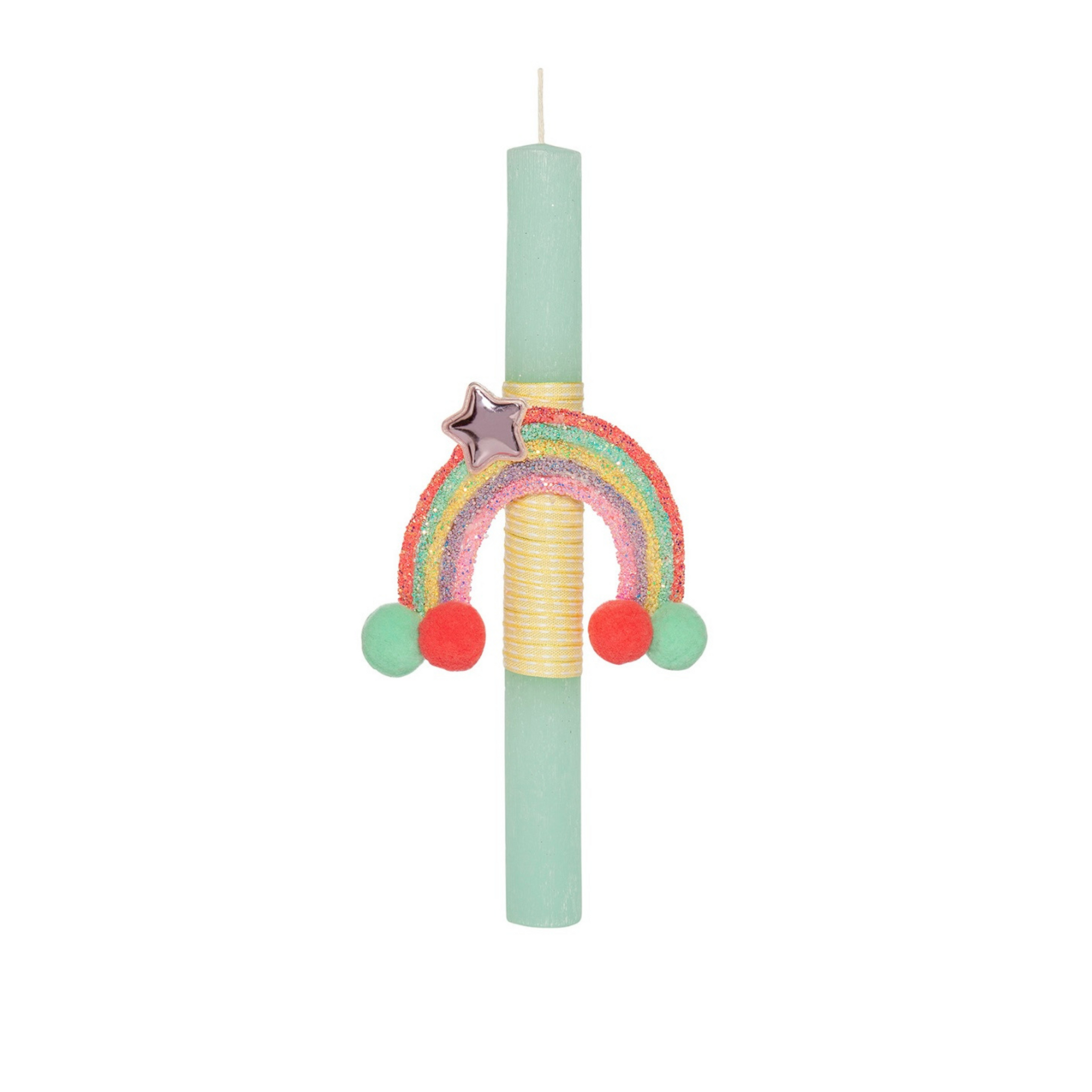 Children's Easter candle pastel Rainbow