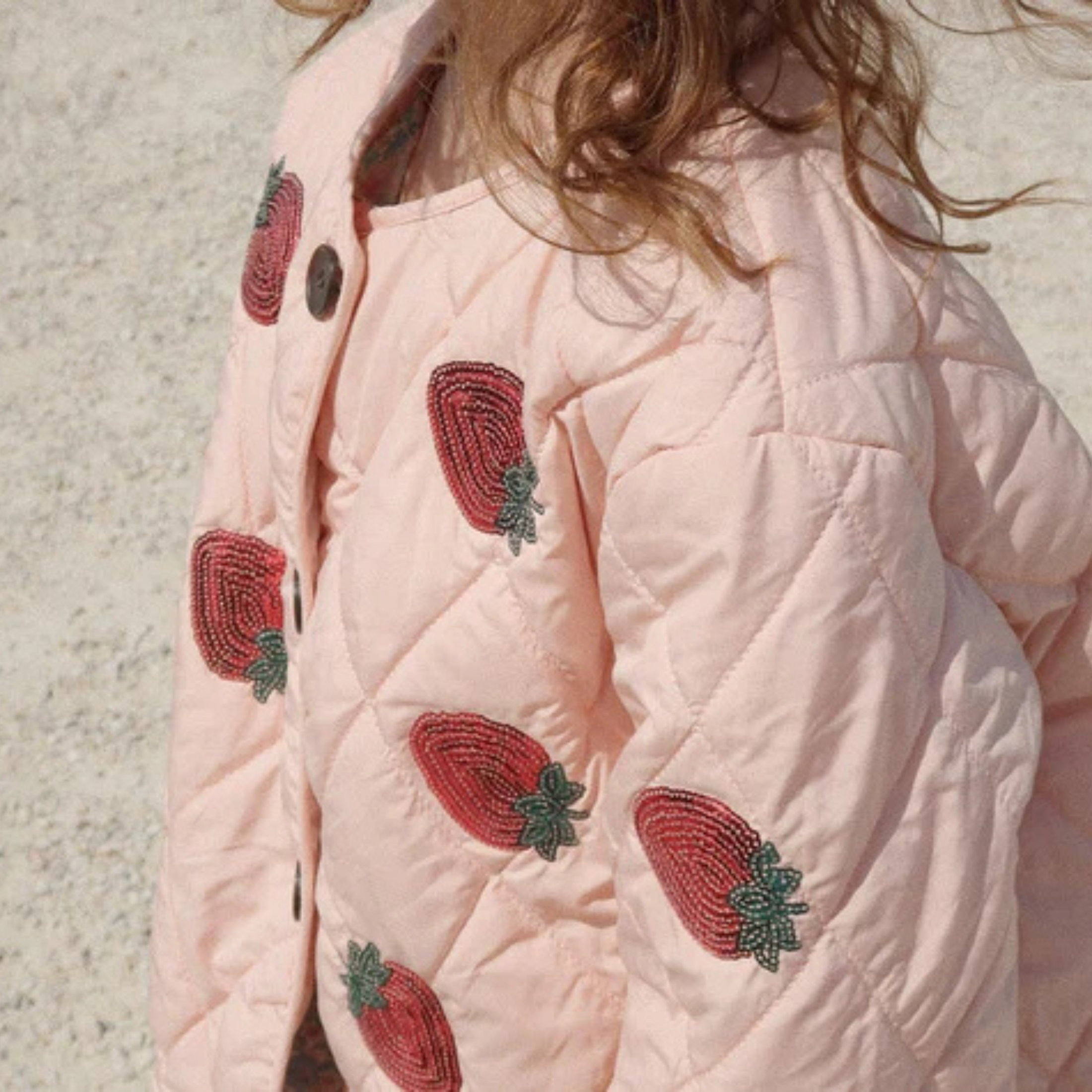 Girls jacket with Strawberry patterns