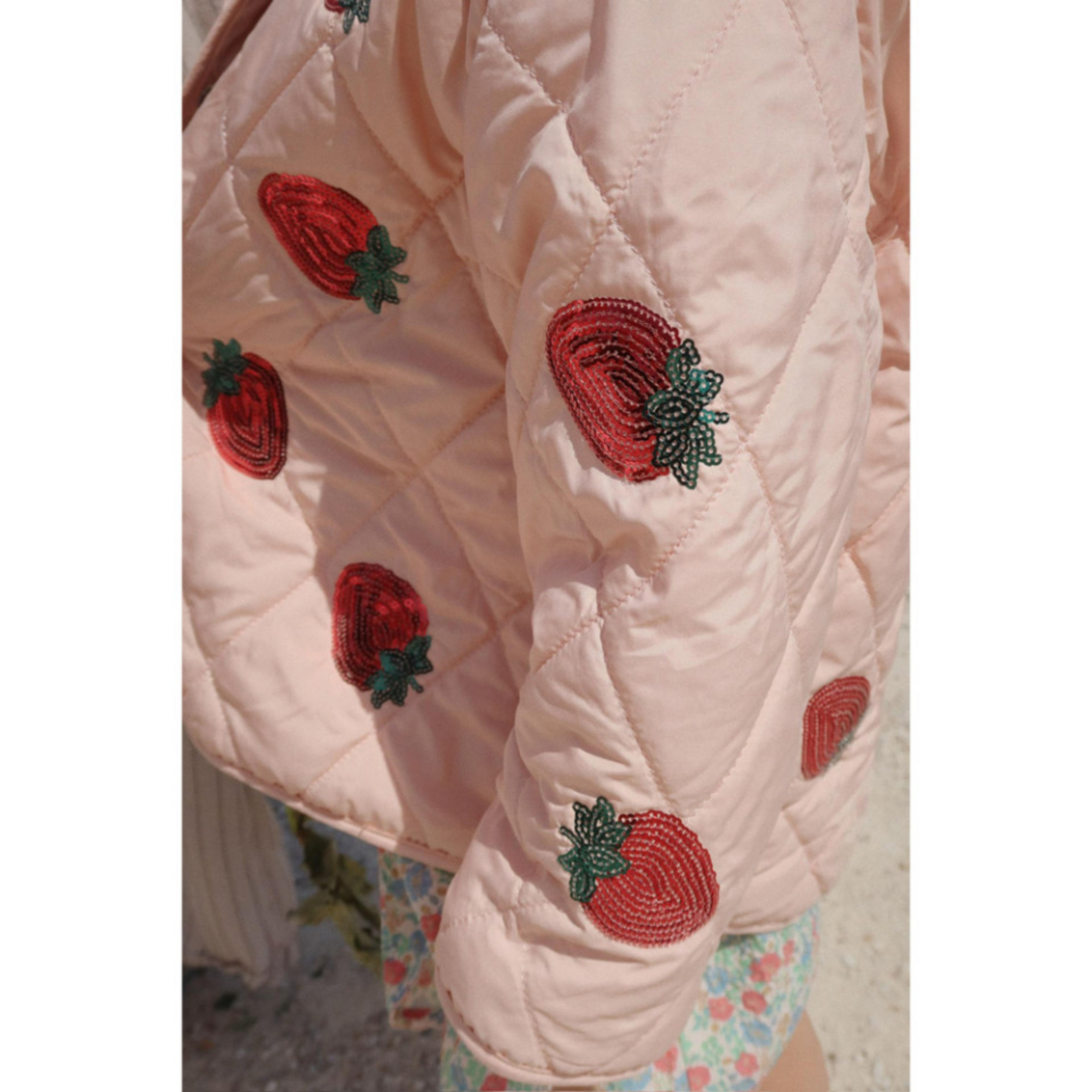 Girls jacket with Strawberry patterns