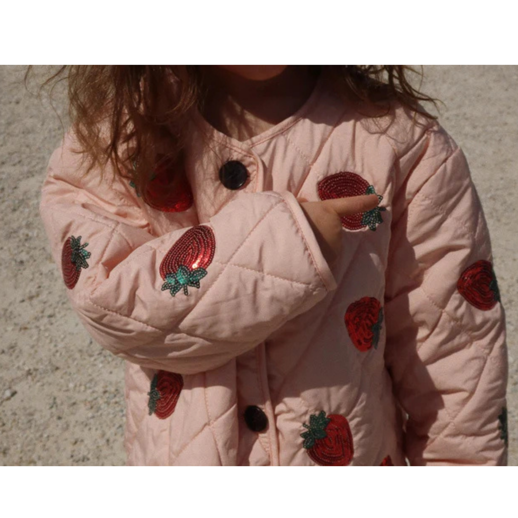 Girls jacket with Strawberry patterns