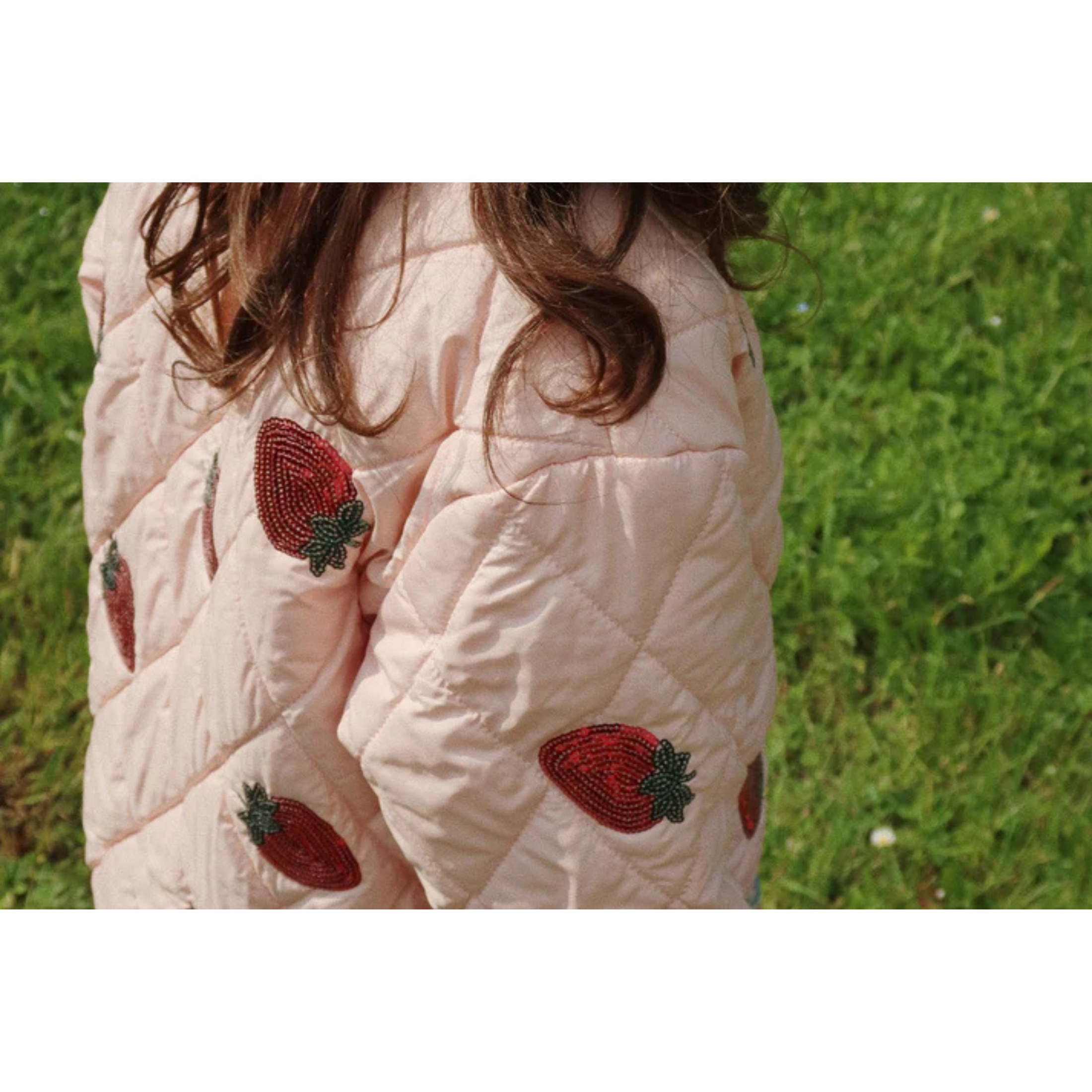 Girls jacket with Strawberry patterns