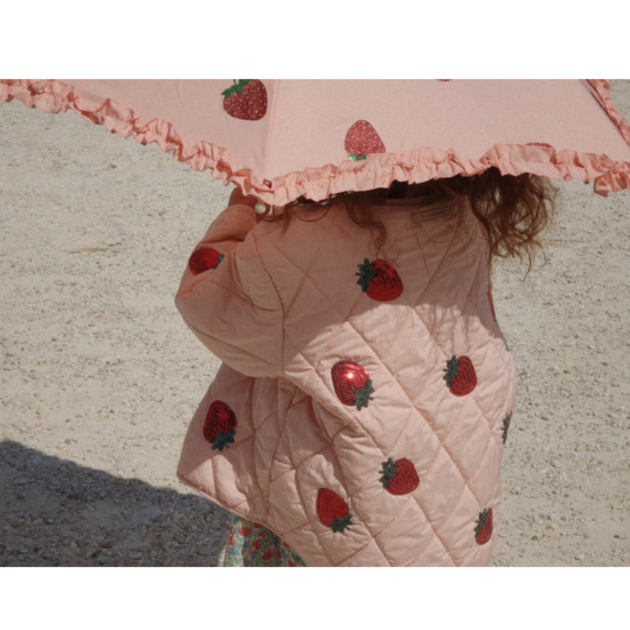 Girls jacket with Strawberry patterns