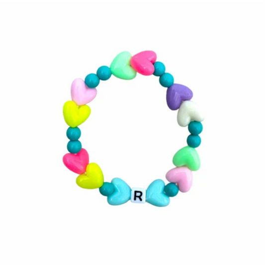 Girls blue heart bracelet