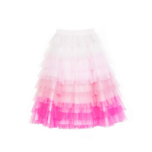 Girls skirt with ruffles, pink