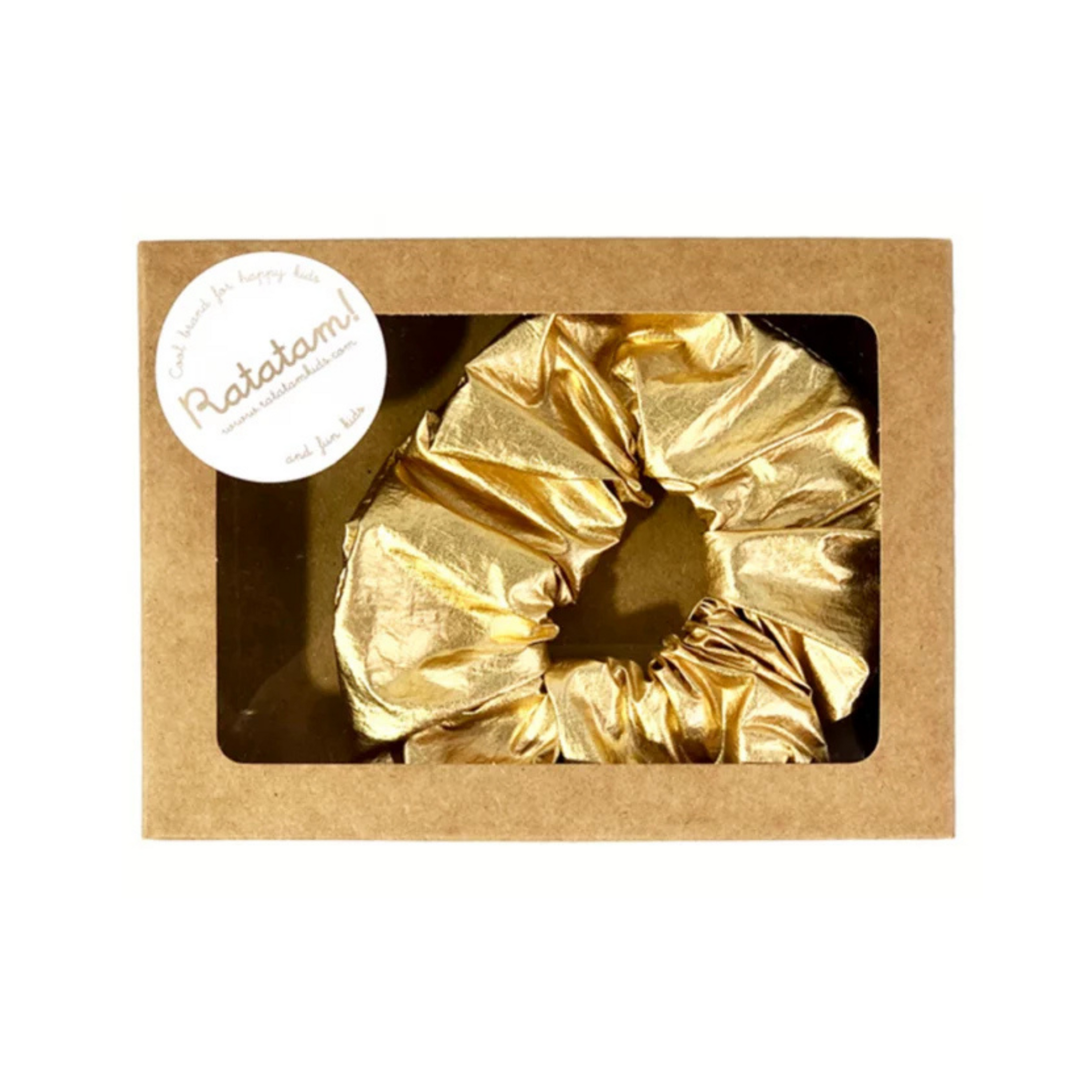 Girls gold metallic scrunchie