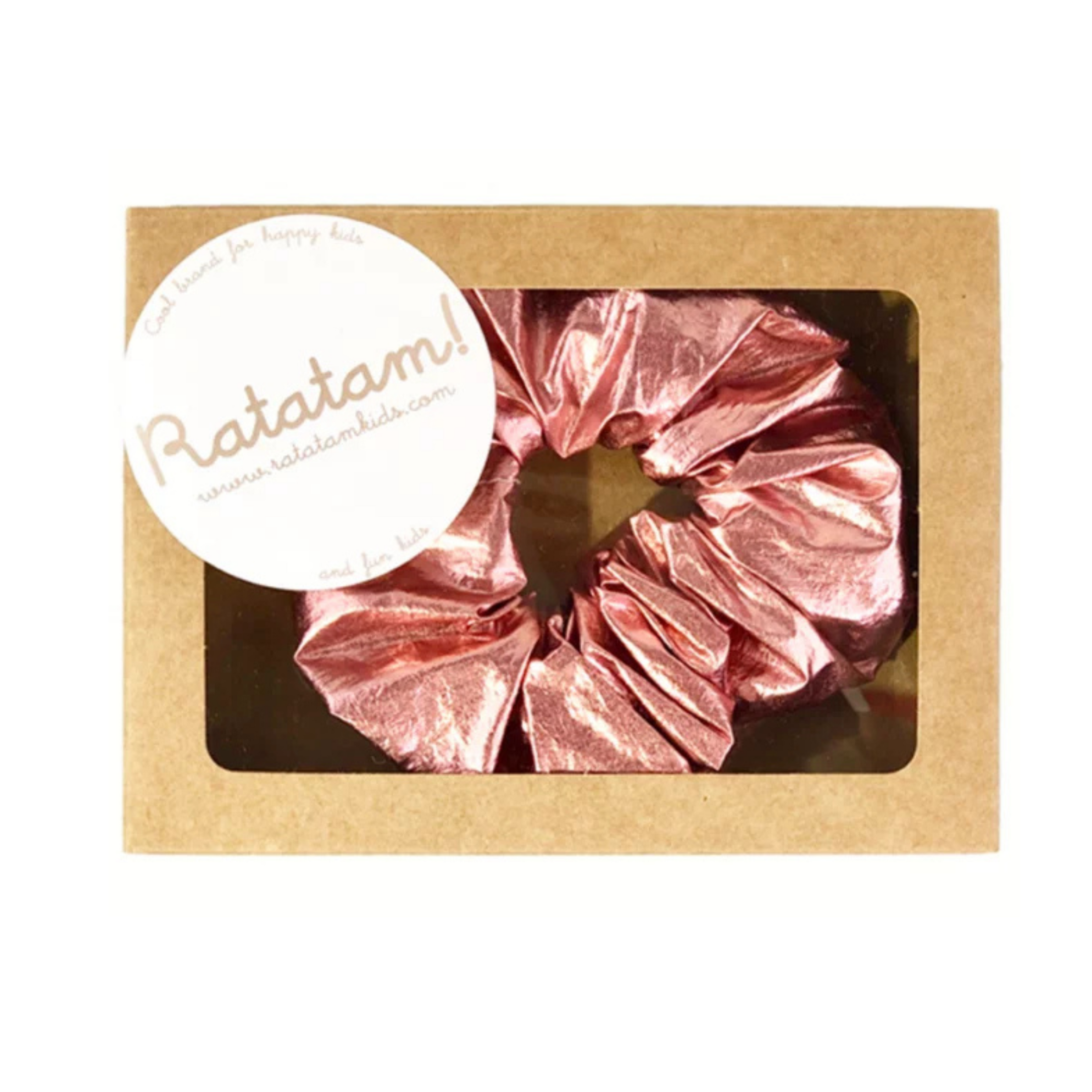 Pink metallic scrunchie