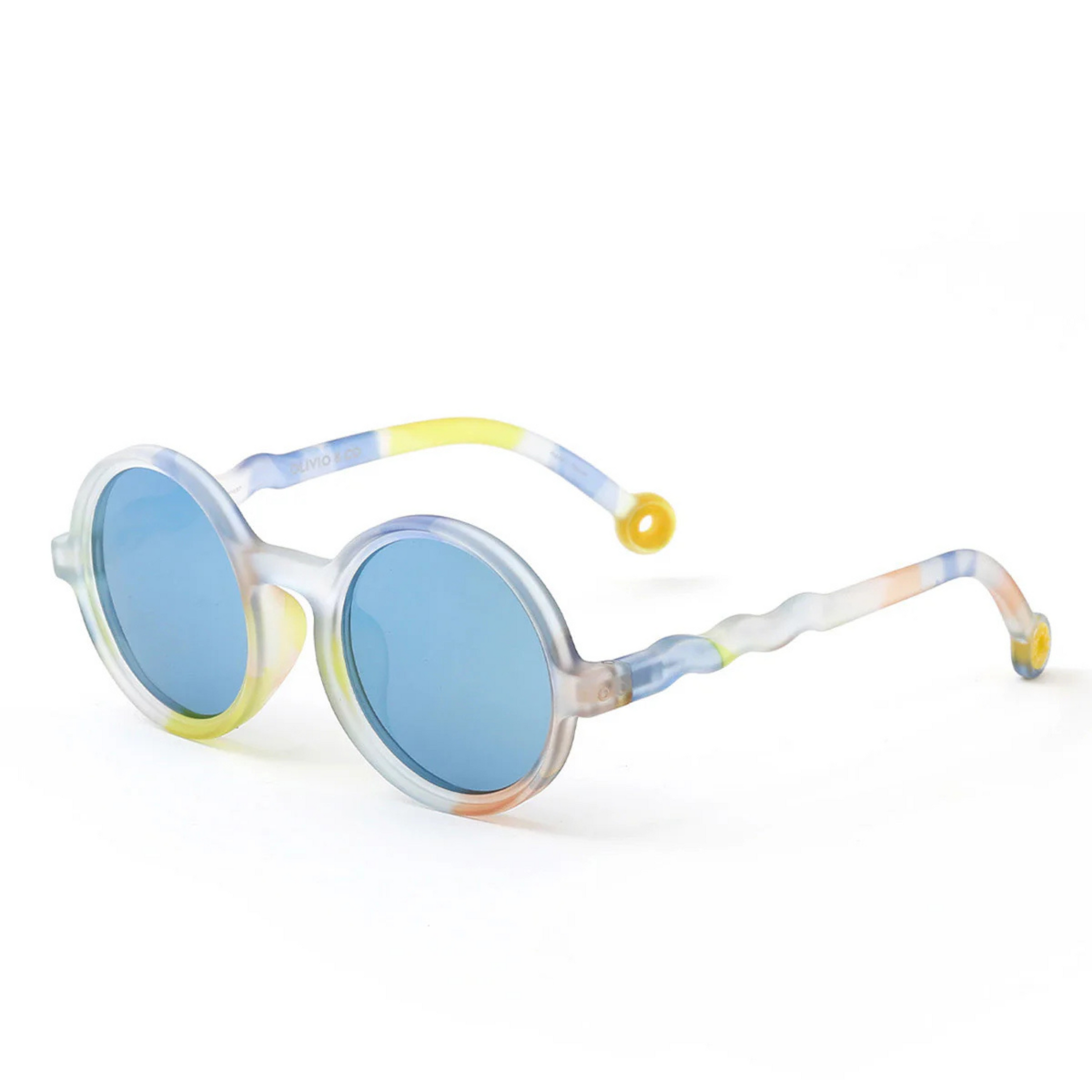 Kids Round Sunglasses Classic Art Brush