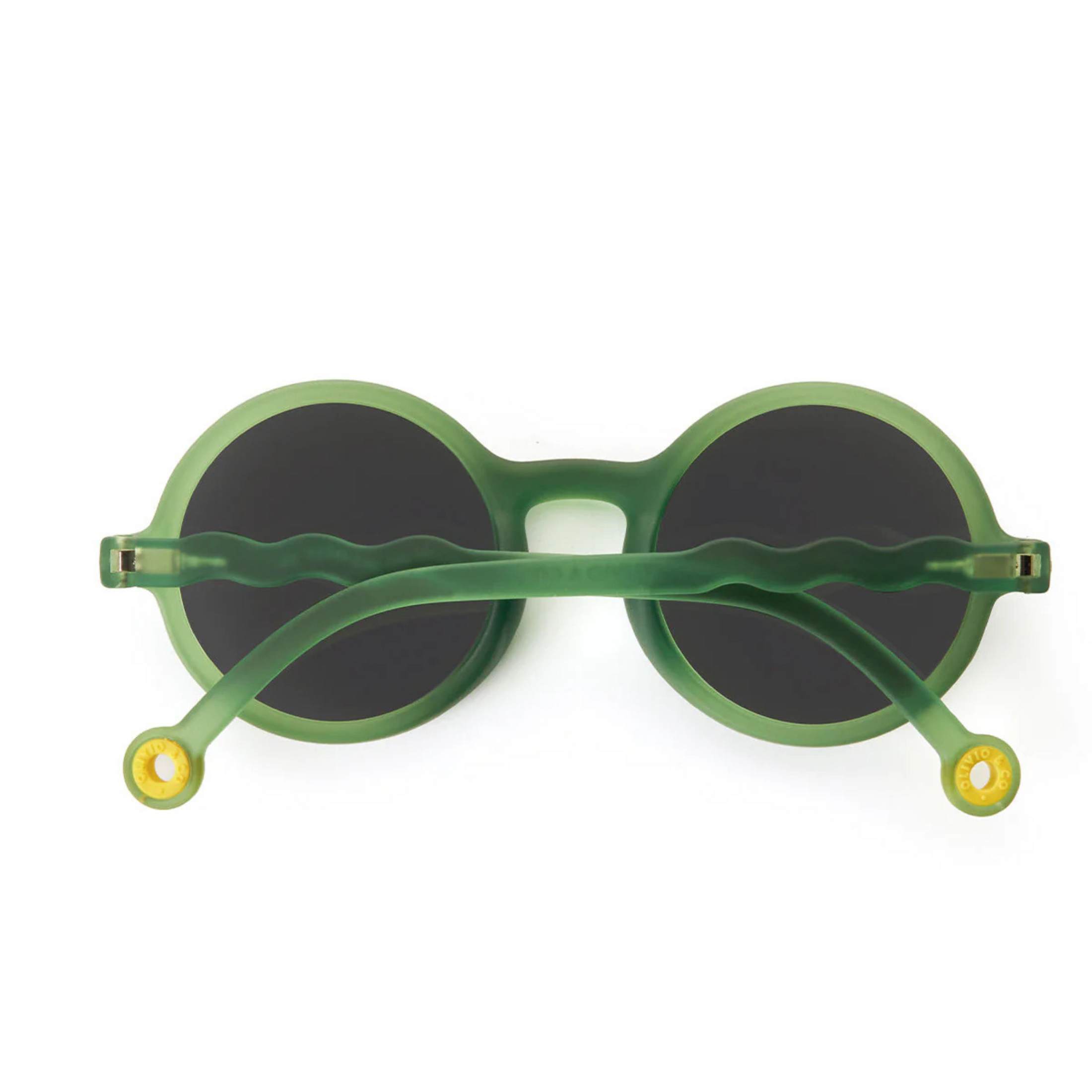 Kids' round sunglasses Terracotta Olive Green