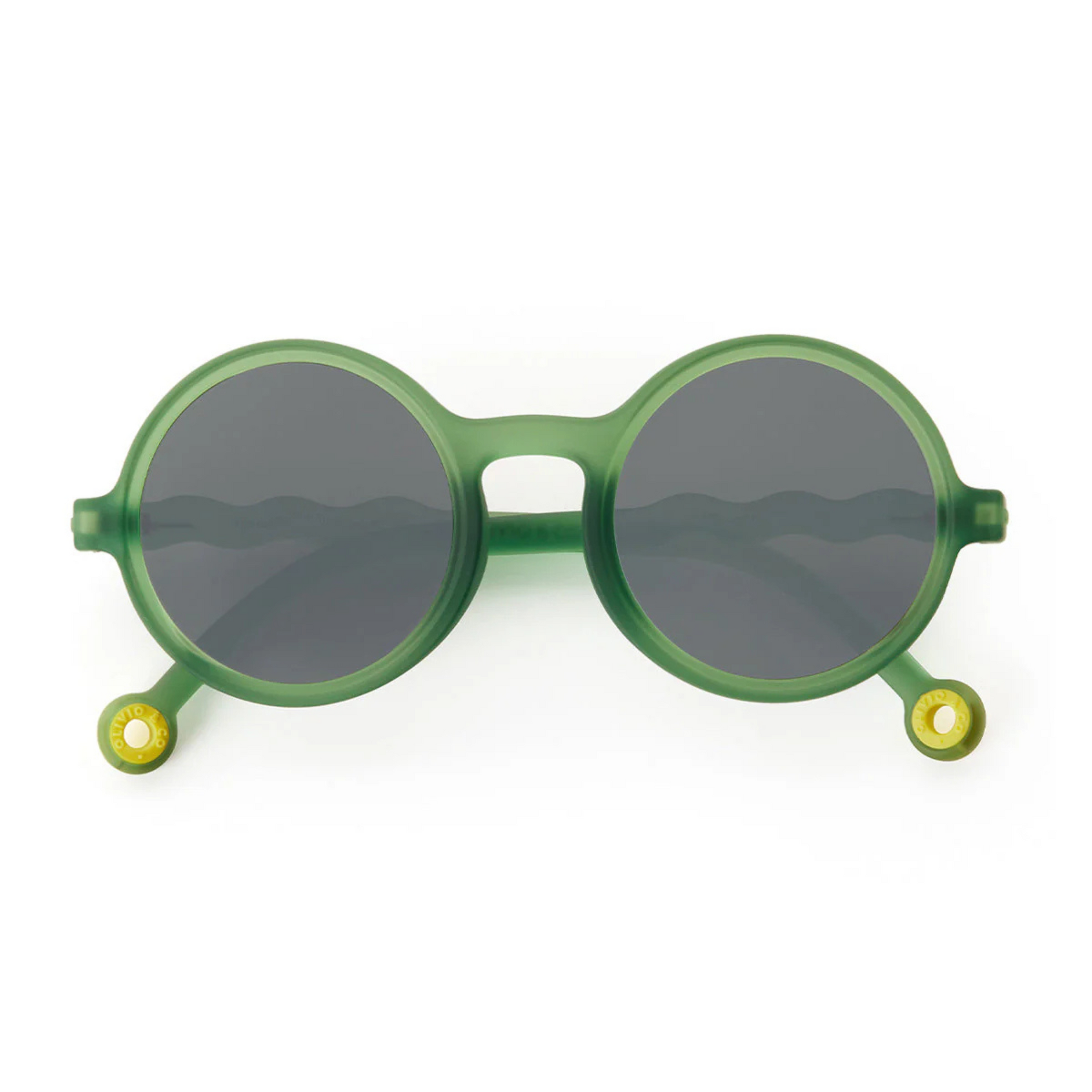 Kids' round sunglasses Terracotta Olive Green