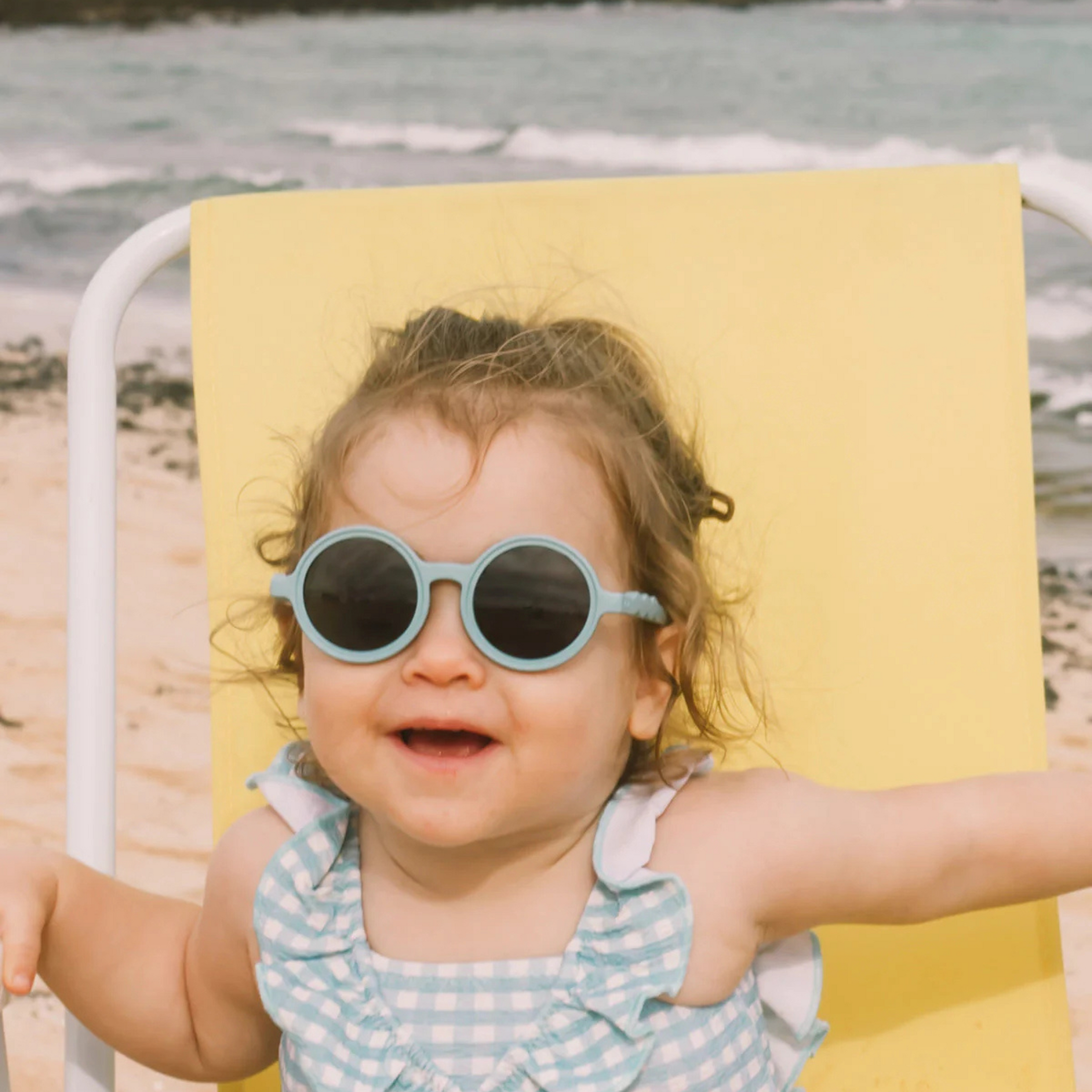 Baby round sunglasses Coral Reef Blue