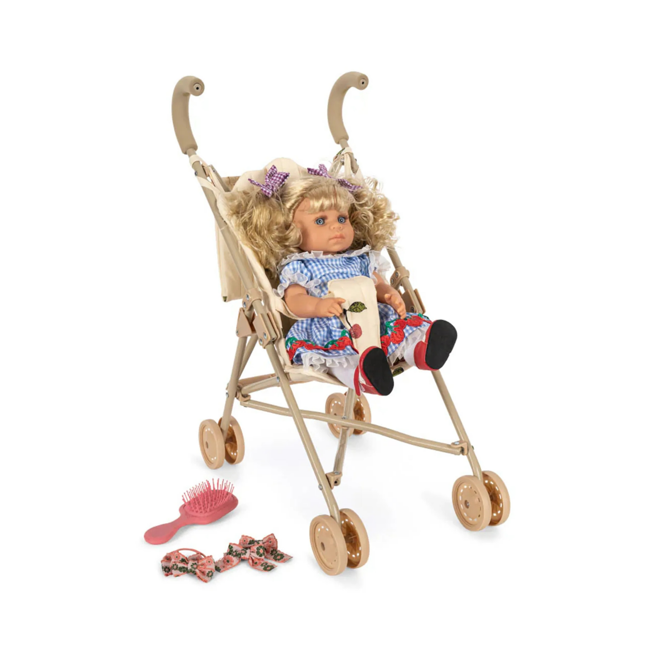 Children's doll set with stroller