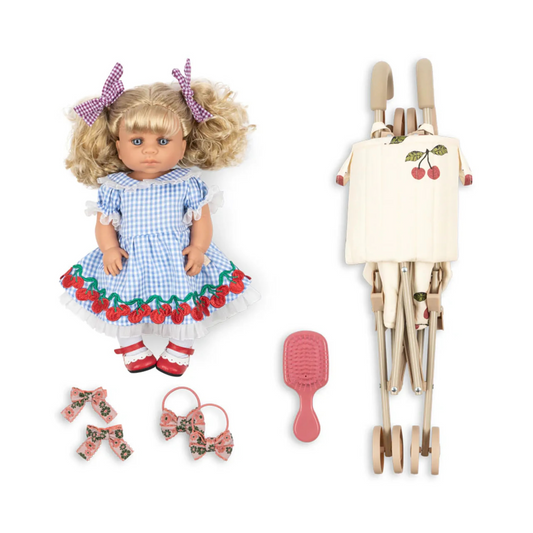 Children's doll set with stroller