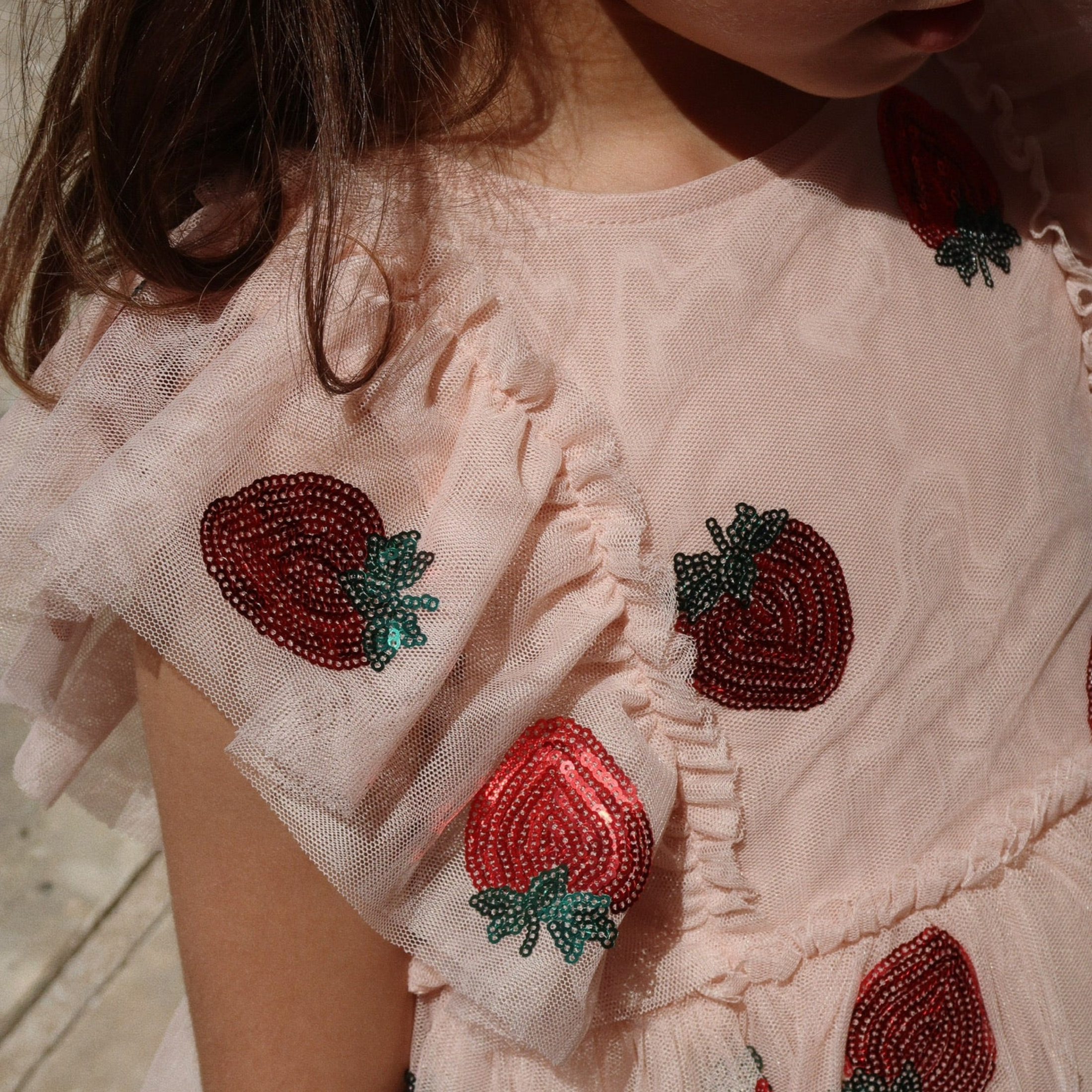 Girls Fairy dress with strawberry sequins