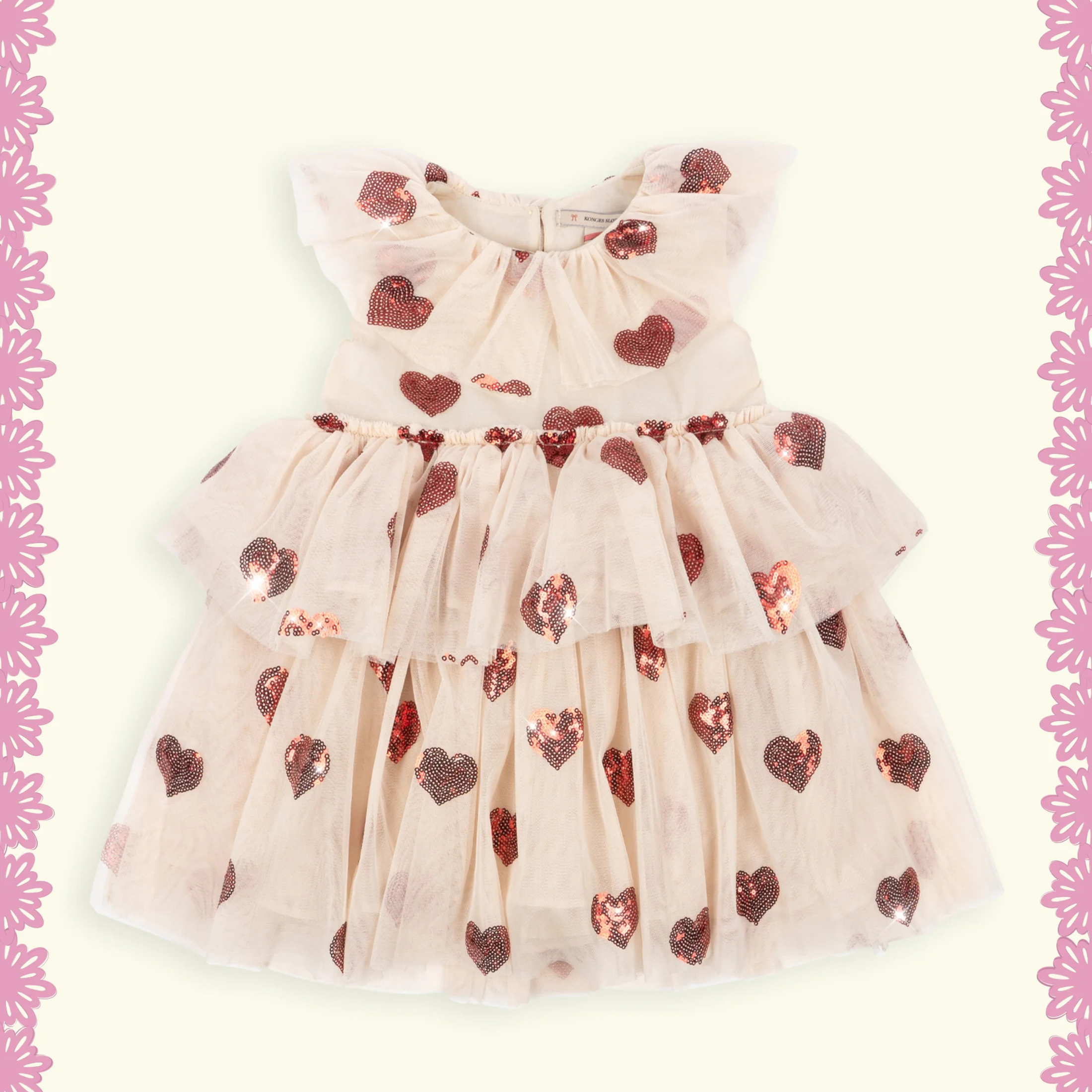 Children's Fairy dress with sequined hearts