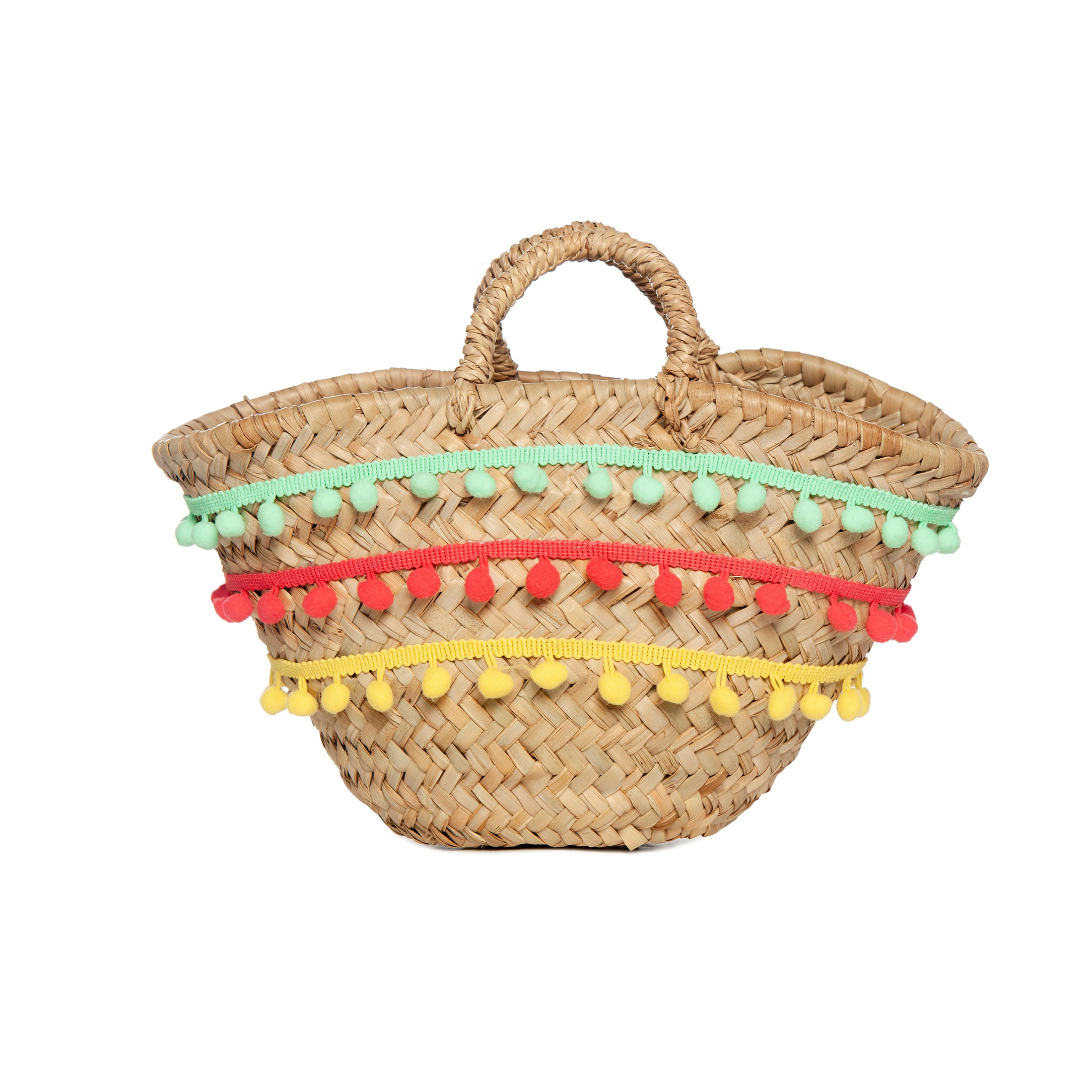 Children's Easter basket Rainbow with tassels